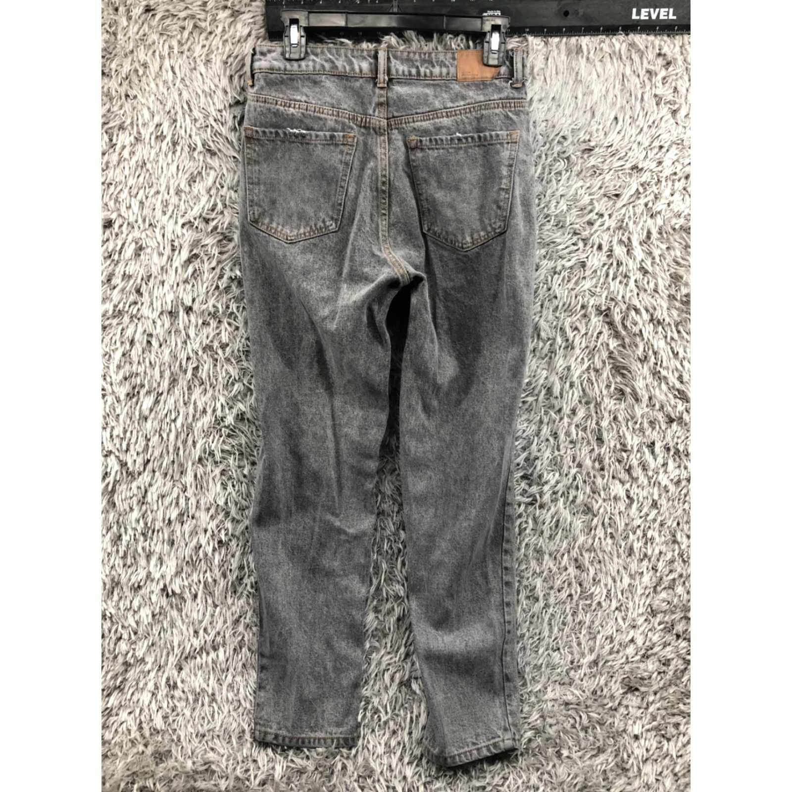 Bershka Bershka Jeans Denim Mom Jeans Size 4 Womens Medium Wash Charcoal Gray Regular Rise 28 in 5-Pocket Belt Loops Practice: Zip Size 27" / US 4 / IT 40 - 5 Thumbnail