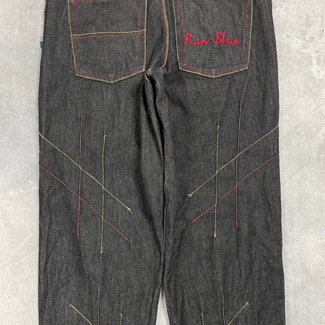 Japanese Brand × Vintage Vintage 2000s Raw Blue Rap Hip Hop Jeans Gray Size 34 Size US 34 / EU 50 - 24 Thumbnail