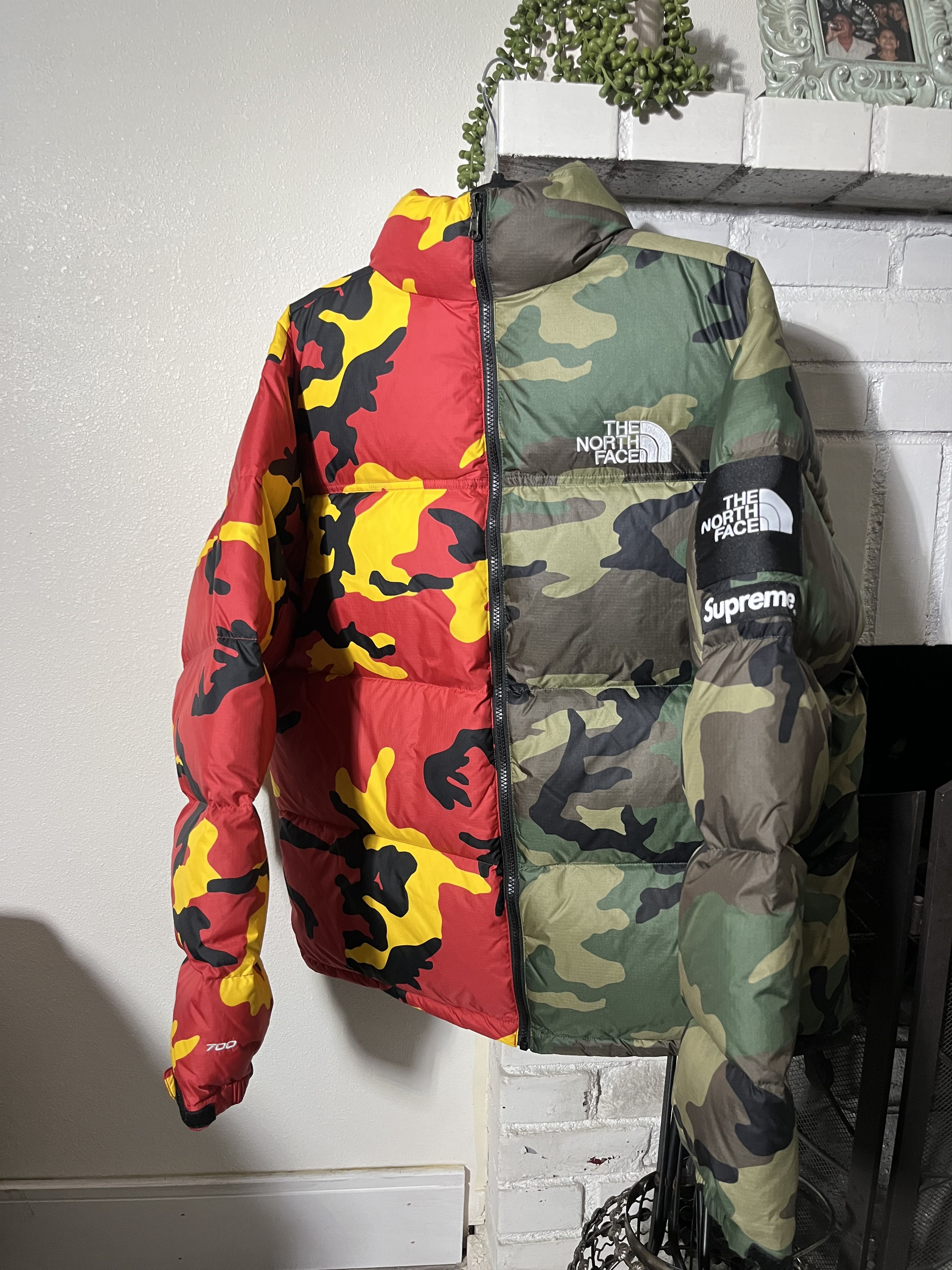 Supreme Supreme x The North Face Split Nuptse Jacket 'Camo' | Grailed