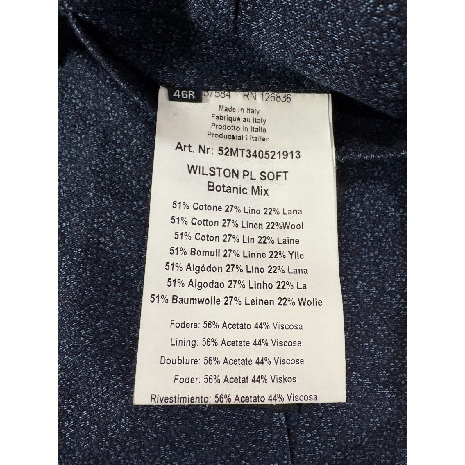 J. Lindeberg Wilston PL soft Botanic mix Jacket Blazer sz 46 display picture 1