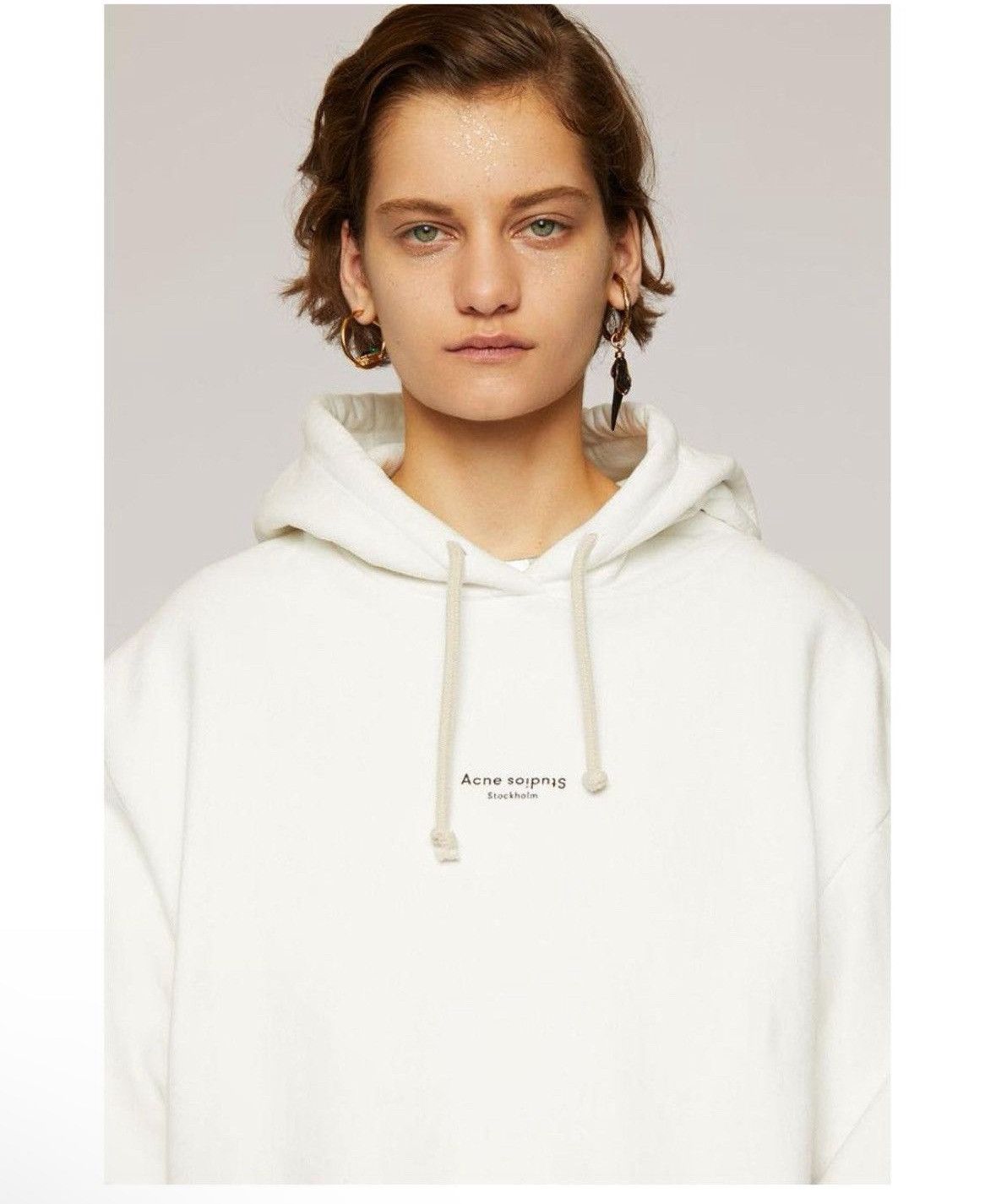 Acne Studios ACNE STUDIOS Reverse Logo Fleece Hoodie Size XS / US 0-2 / IT 36-38 - 2 Thumbnail