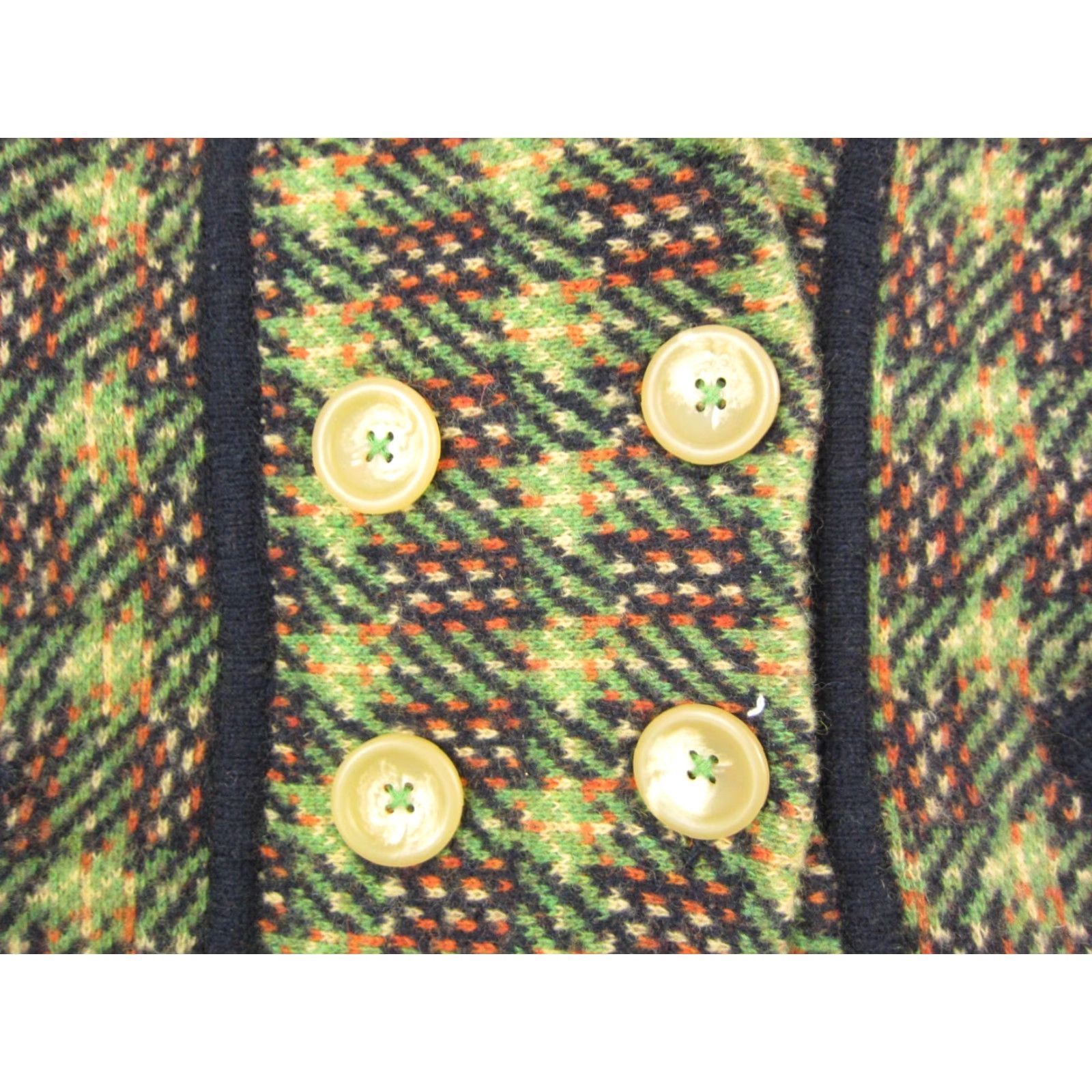 Arrow Sparrow Jacket Womens Medium Green Wool Knit Cardigan Houndstooth Button Casual Formal City Classic Vintage No Size M / US 6-8 / IT 42-44 - 5 Thumbnail