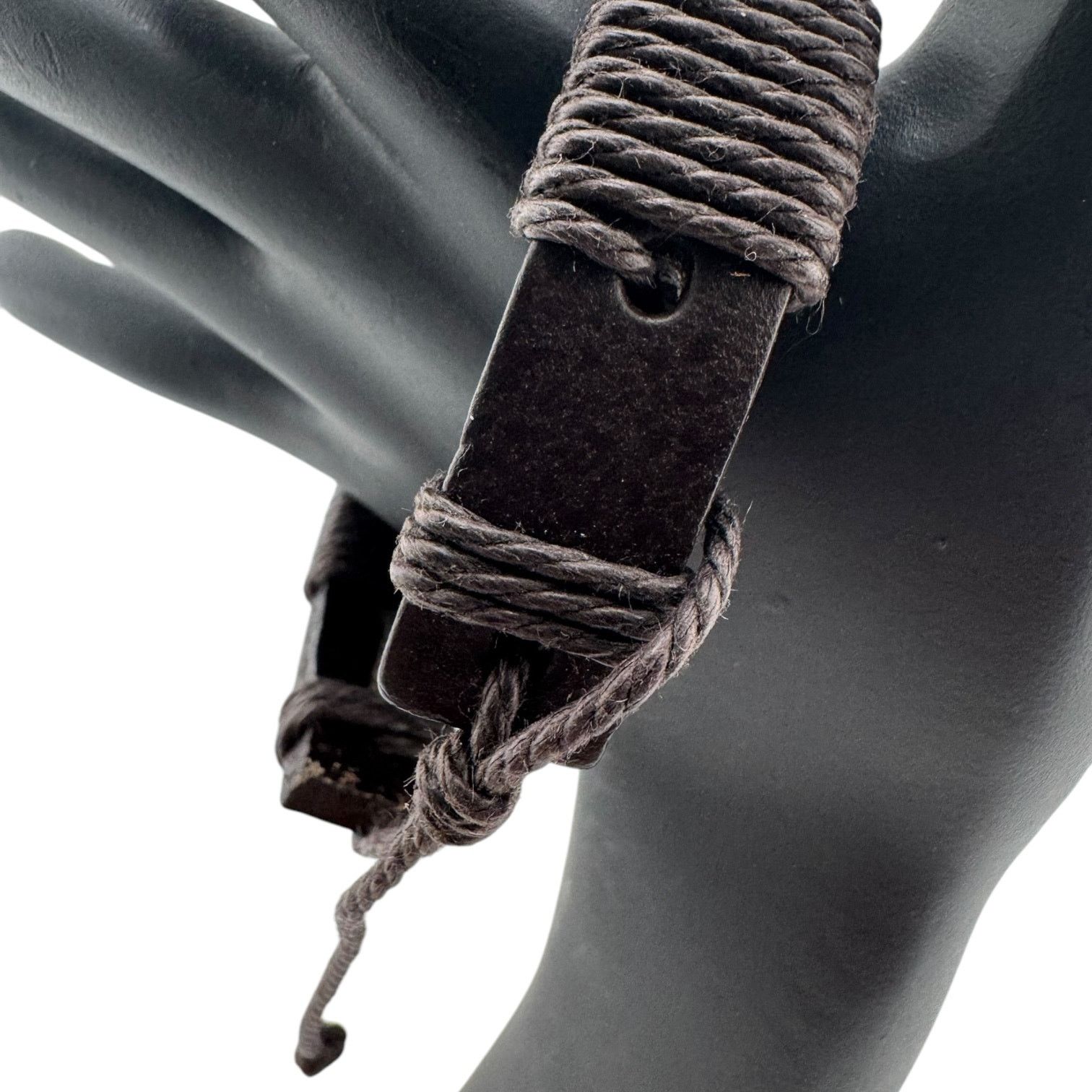 Other Handcrafted Dark Brown Leather Cuff for the Untamed Size ONE SIZE - 2 Thumbnail