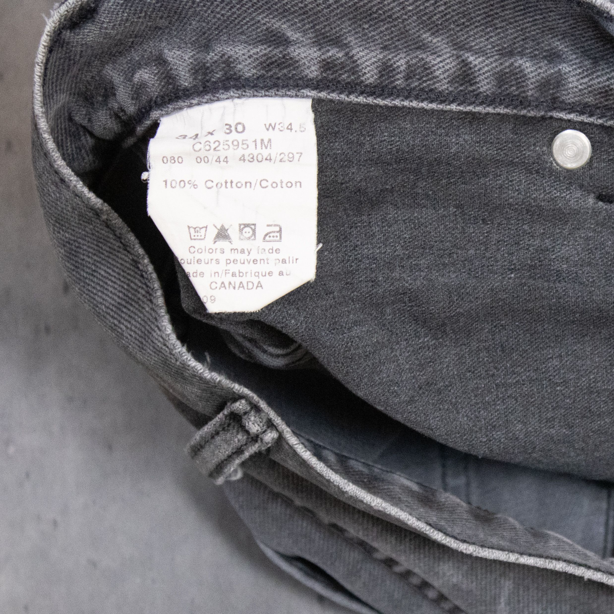 Mustang × Vintage Vintage 1990’s Mustang Faded Charcoal Grey Denim Size US 34 / EU 50 - 7 Thumbnail