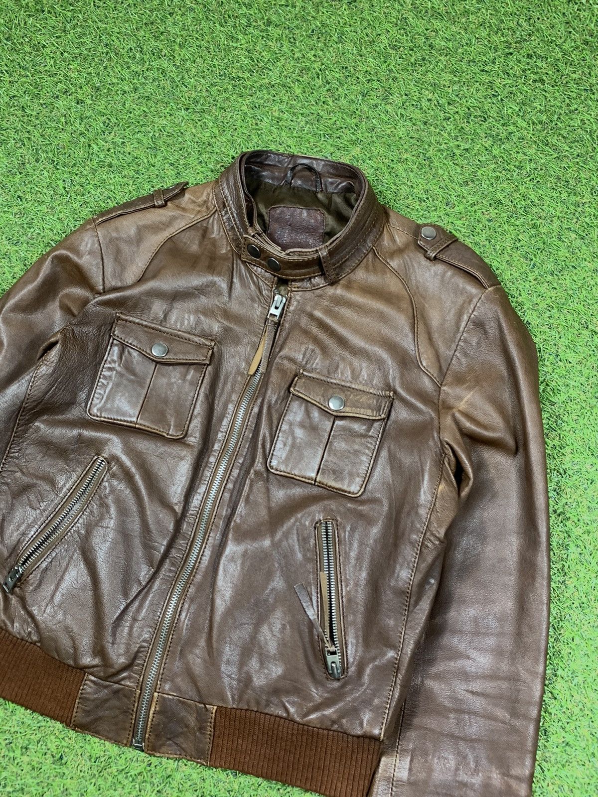 Leather Vintage Leather jacket streetwear y2k style size L Size L / US 10 / IT 46 - 2 Thumbnail