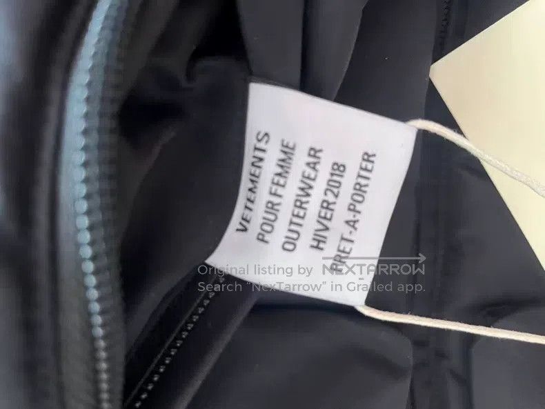 Vetements VETEMENTS Black Short Padded Coat Jacket Size US XS / EU 42 / 0 - 5 Thumbnail