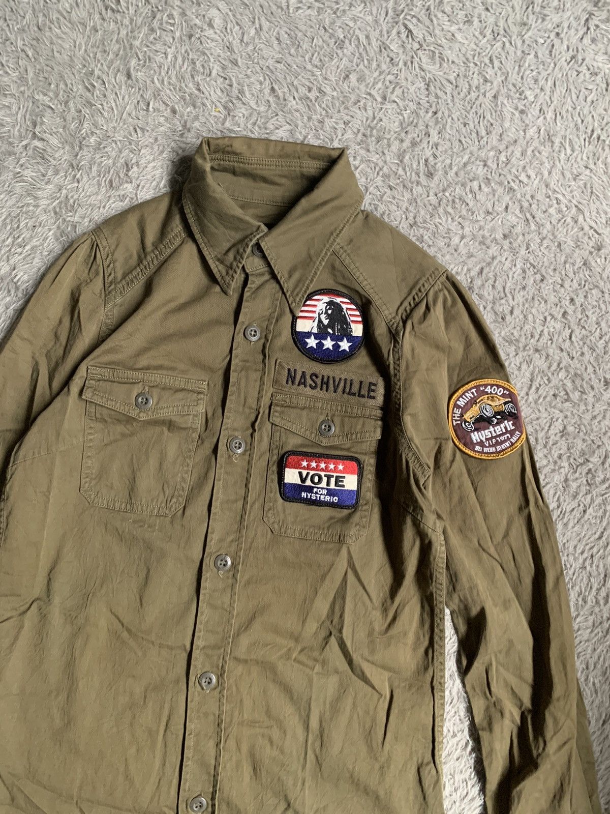 Hysteric Glamour × Japanese Brand × Vintage Hysteric glamour military blouses shirt Size S / US 4 / IT 40 - 2 Thumbnail