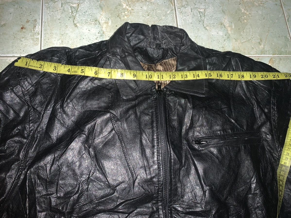 Vintage Vtg OMNI DESIGN Leather Jacket sheep skin Size US L / EU 52-54 / 3 - 10 Thumbnail