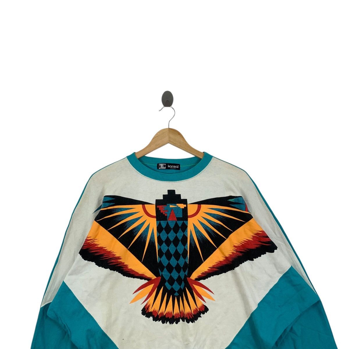 Kansai Yamamoto Vintage 80’ KANSAI YAMAMOTO Bird Of Paradise Eyes Tag Size S / US 4 / IT 40 - 2 Thumbnail