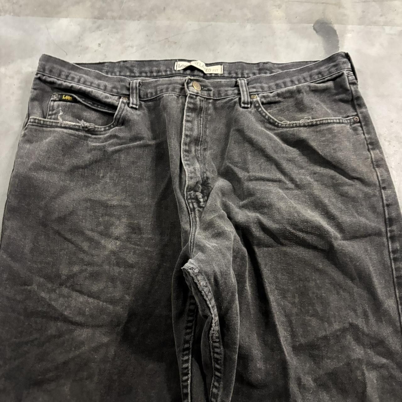 Vintage Crazy Vintage Y2K/2000s Baggy Faded Black Denim Jeans! 40x24 Size US 40 / EU 56 - 5 Thumbnail