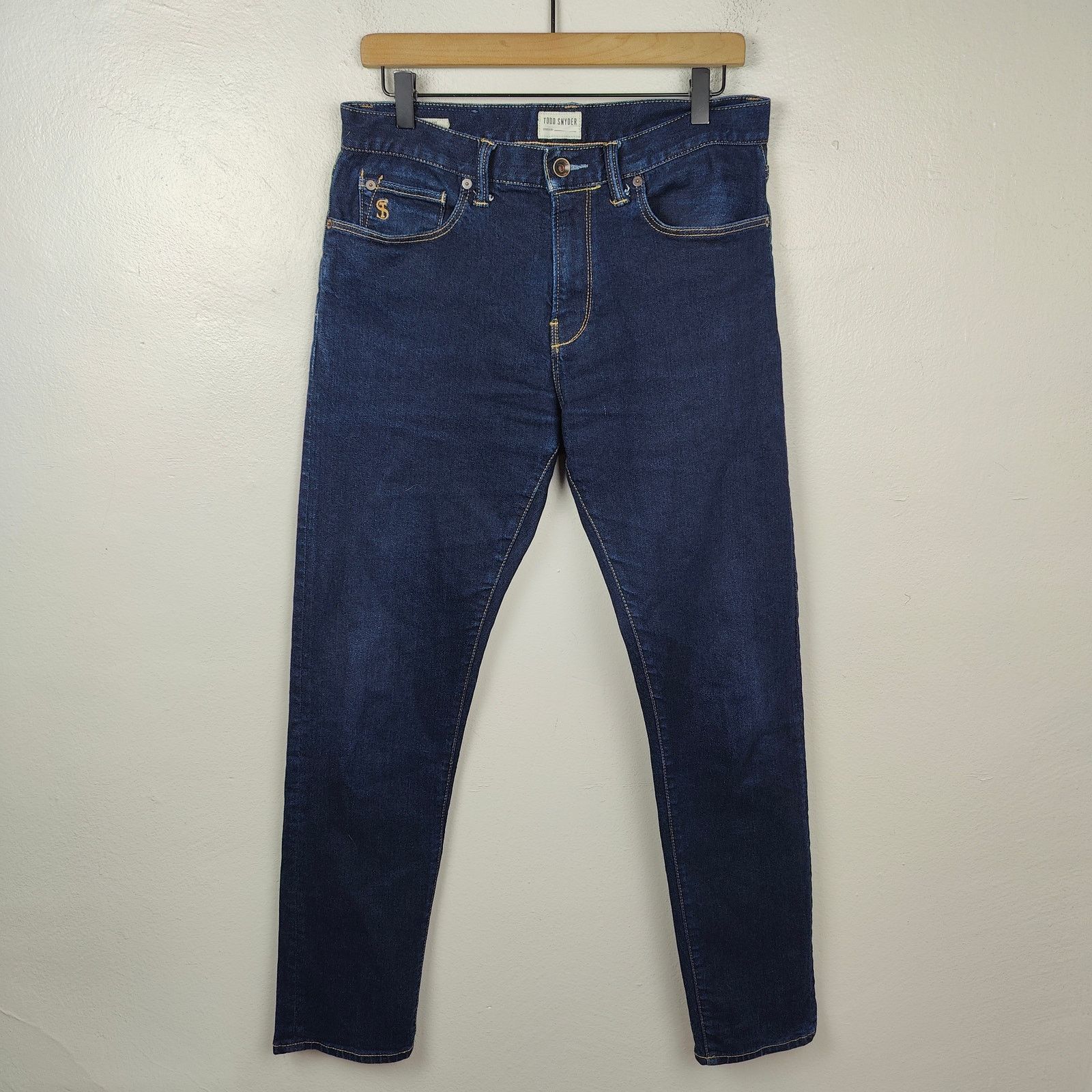 Todd Snyder Todd Snyder Slim Fit Jeans Mens 31x32 Dark Wash Slim Fit Size US 31 - 1 Thumbnail