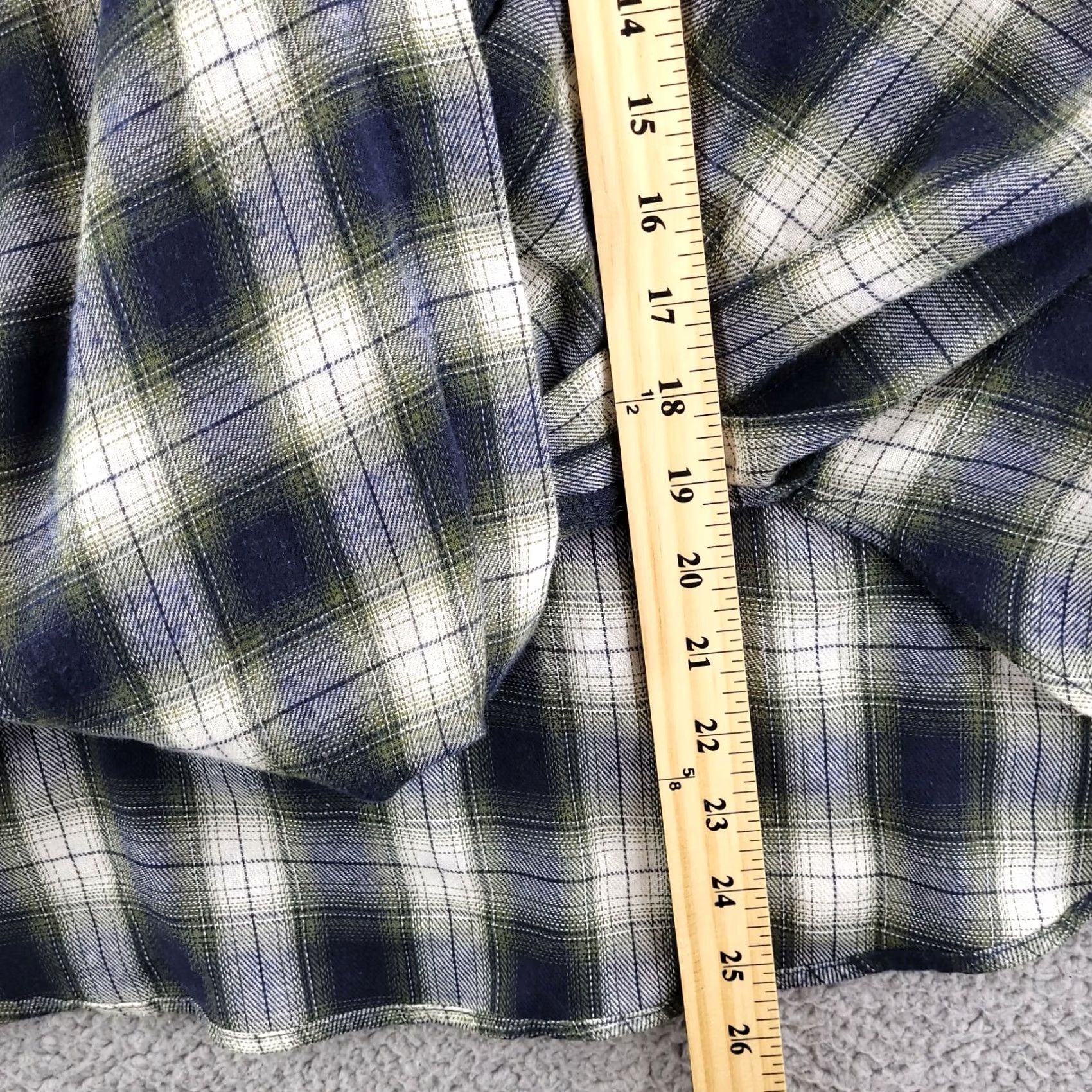 Shein SheIn Flannel Button-Up Shirt Womens Medium Green Plaid Tie Front Collared Long Sleeve Shirt Size M / US 6-8 / IT 42-44 - 7 Thumbnail