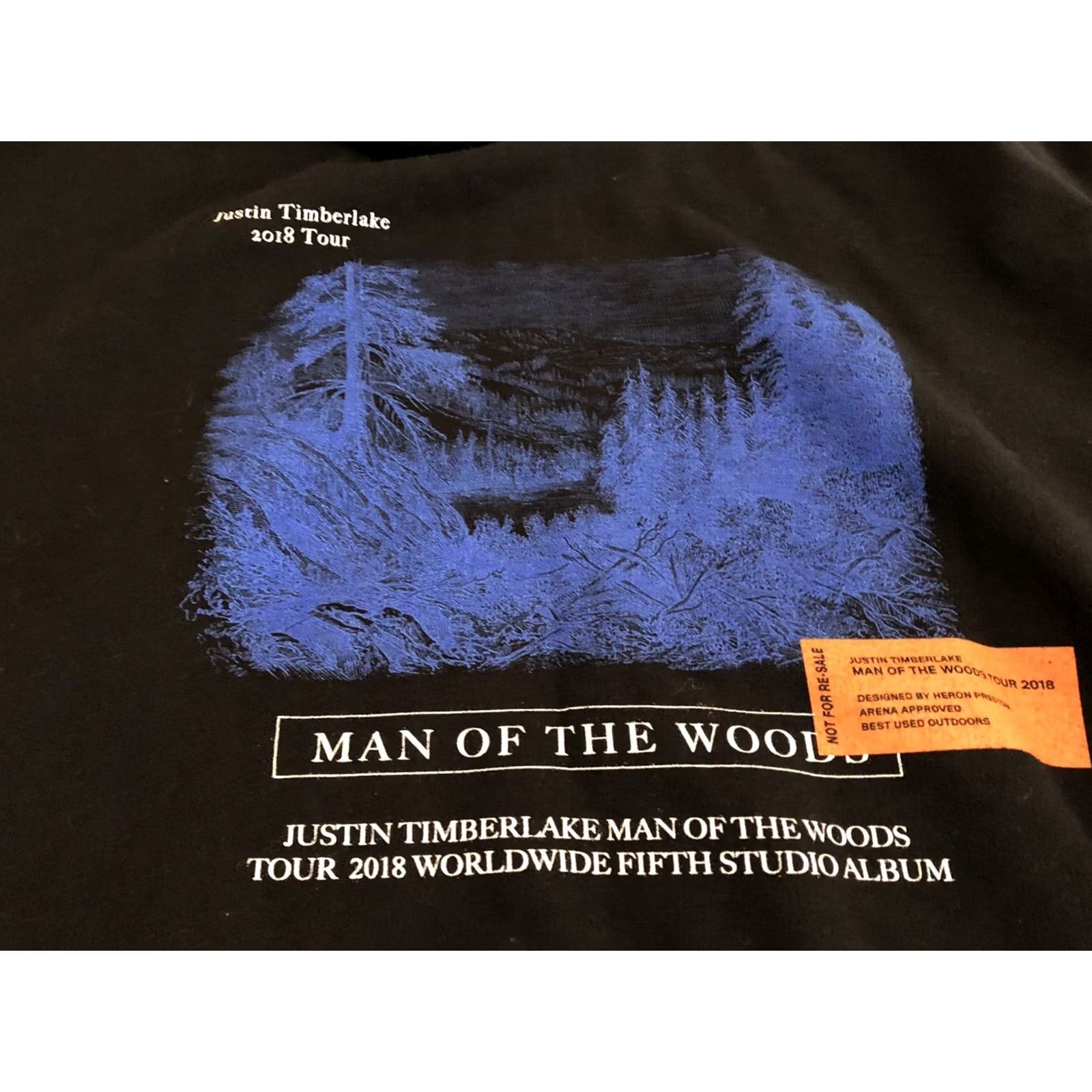 Heron Preston VINTAGE 2018 Justin Timberlake Man Of The Woods Tour Hoodie Sweater Heron Preston XL Black Cotton Blend Pullover Men Boys Mens Womens? Size US XL / EU 56 / 4 - 2 Thumbnail