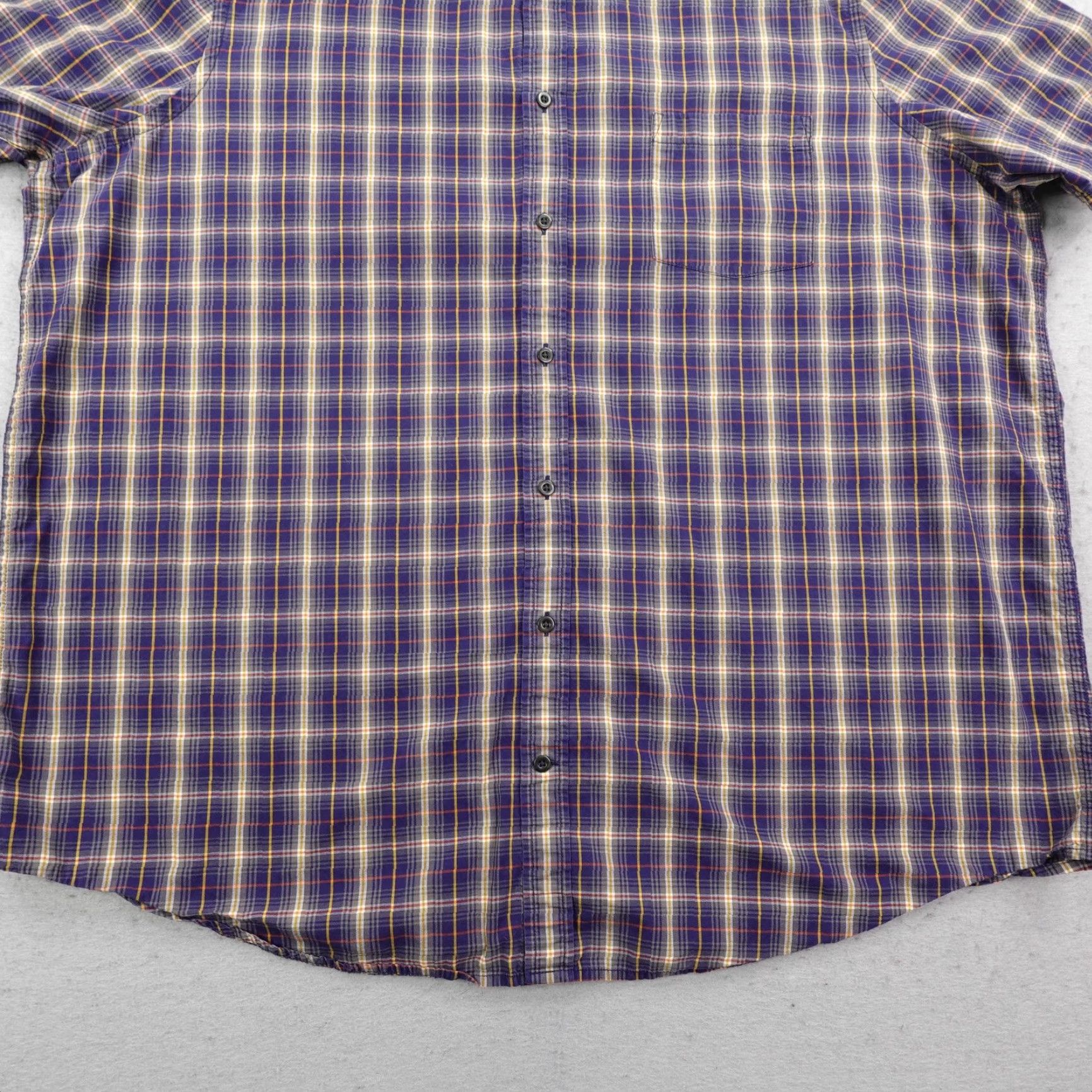 Vintage VINTAGE Big Mac Shirt Mens 2XL Tall Blue Orange Plaid Button-Up Work Utility Y2K Shirt Size US XXL / EU 58 / 5 - 4 Thumbnail
