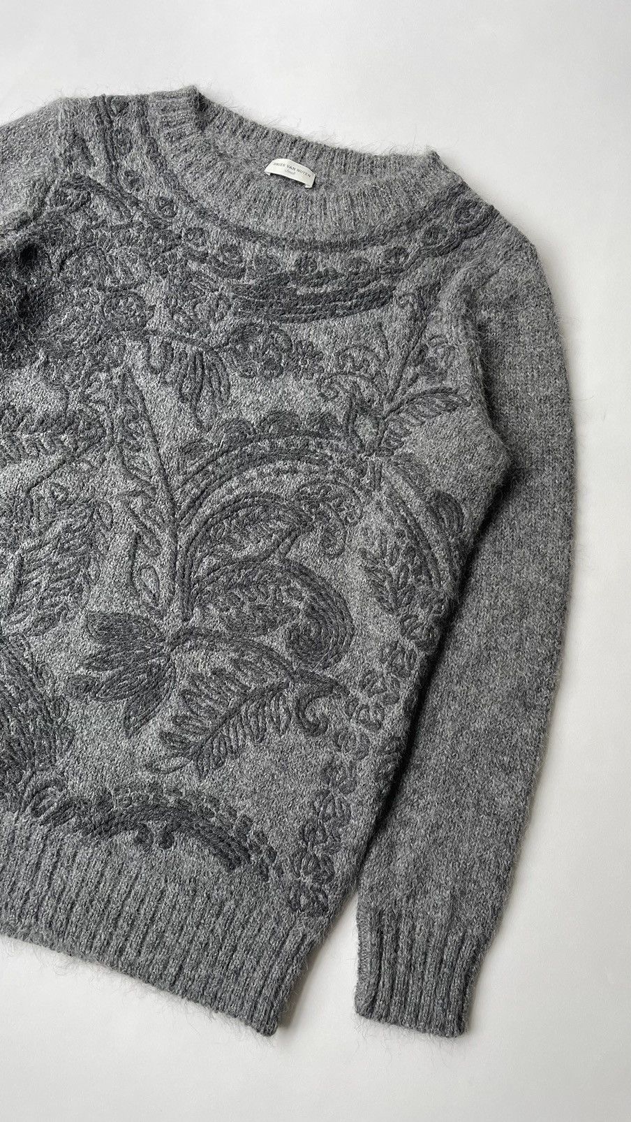 Dries Van Noten Sample Embroidered Mohair Sweater Size US M / EU 48-50 / 2 - 7 Thumbnail