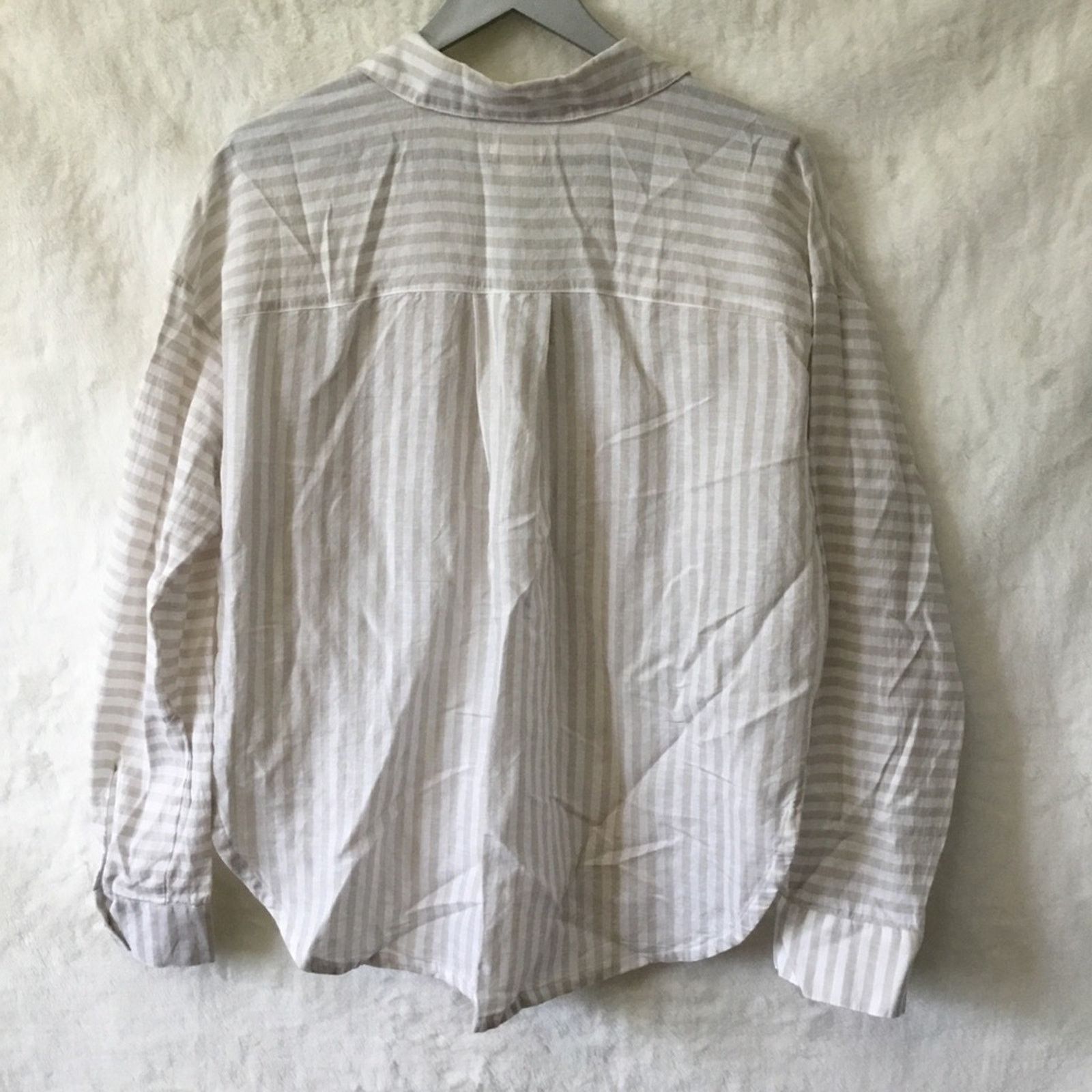 Other UpWest Cream and White Striped Button Shirt Size M / US 6-8 / IT 42-44 - 8 Thumbnail
