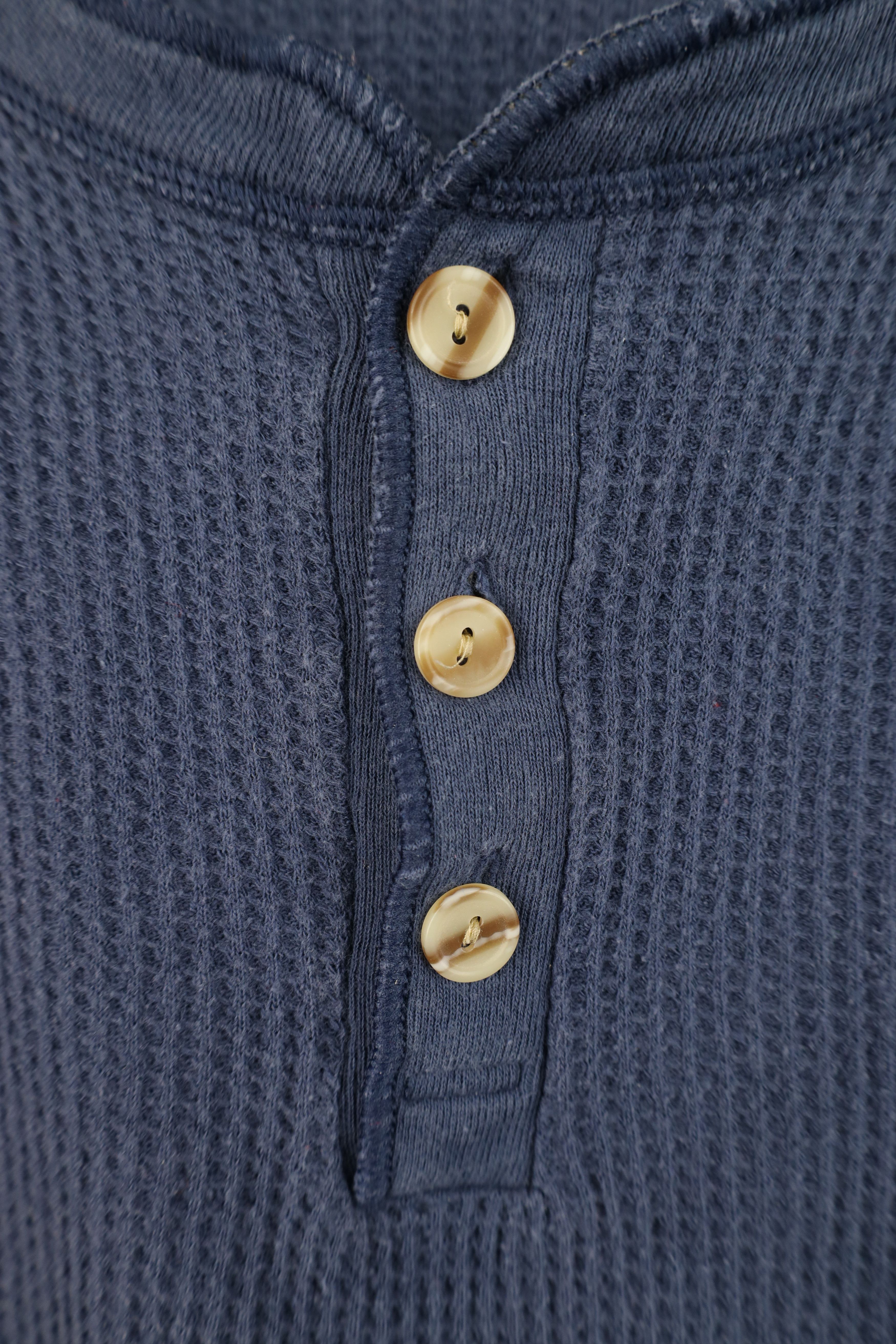Vintage Vintage 90s Streetwear Knit Long Sleeve Henley T-Shirt Size US L / EU 52-54 / 3 - 4 Thumbnail