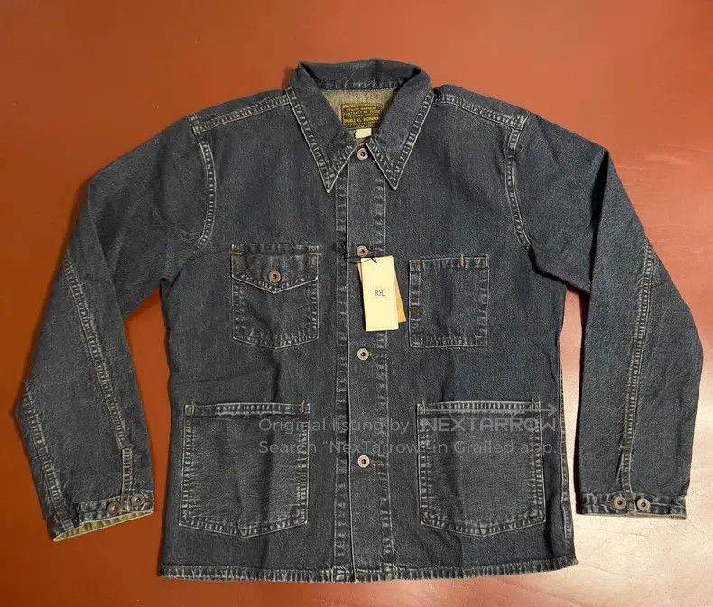RRL Ralph Lauren Indigo dyed denim workwear jacket