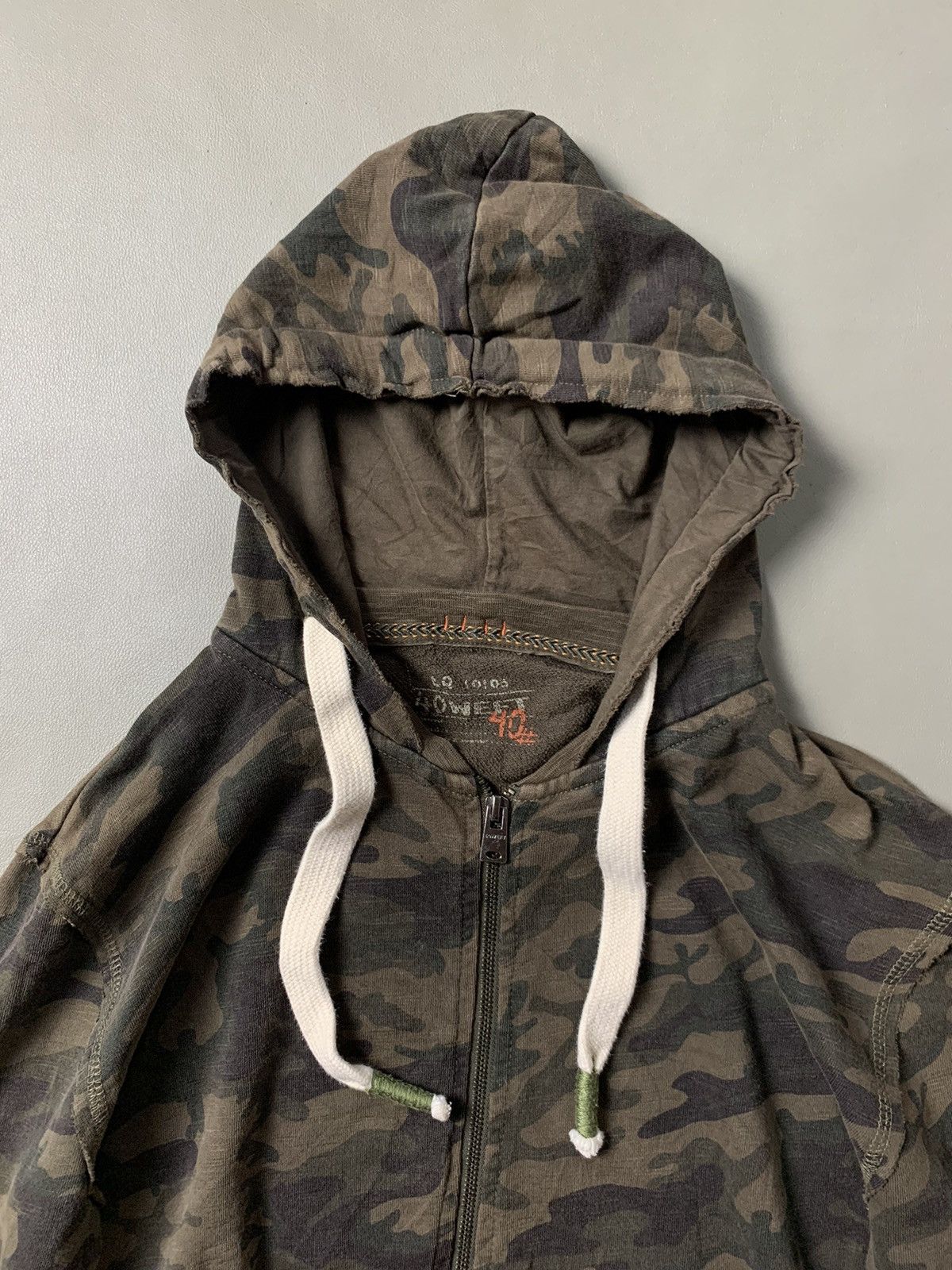If Six Was Nine × Japanese Brand × Le Grande Bleu (L.G.B.) 40weft Military Distressed Zip Hoodie Size US M / EU 48-50 / 2 - 3 Thumbnail