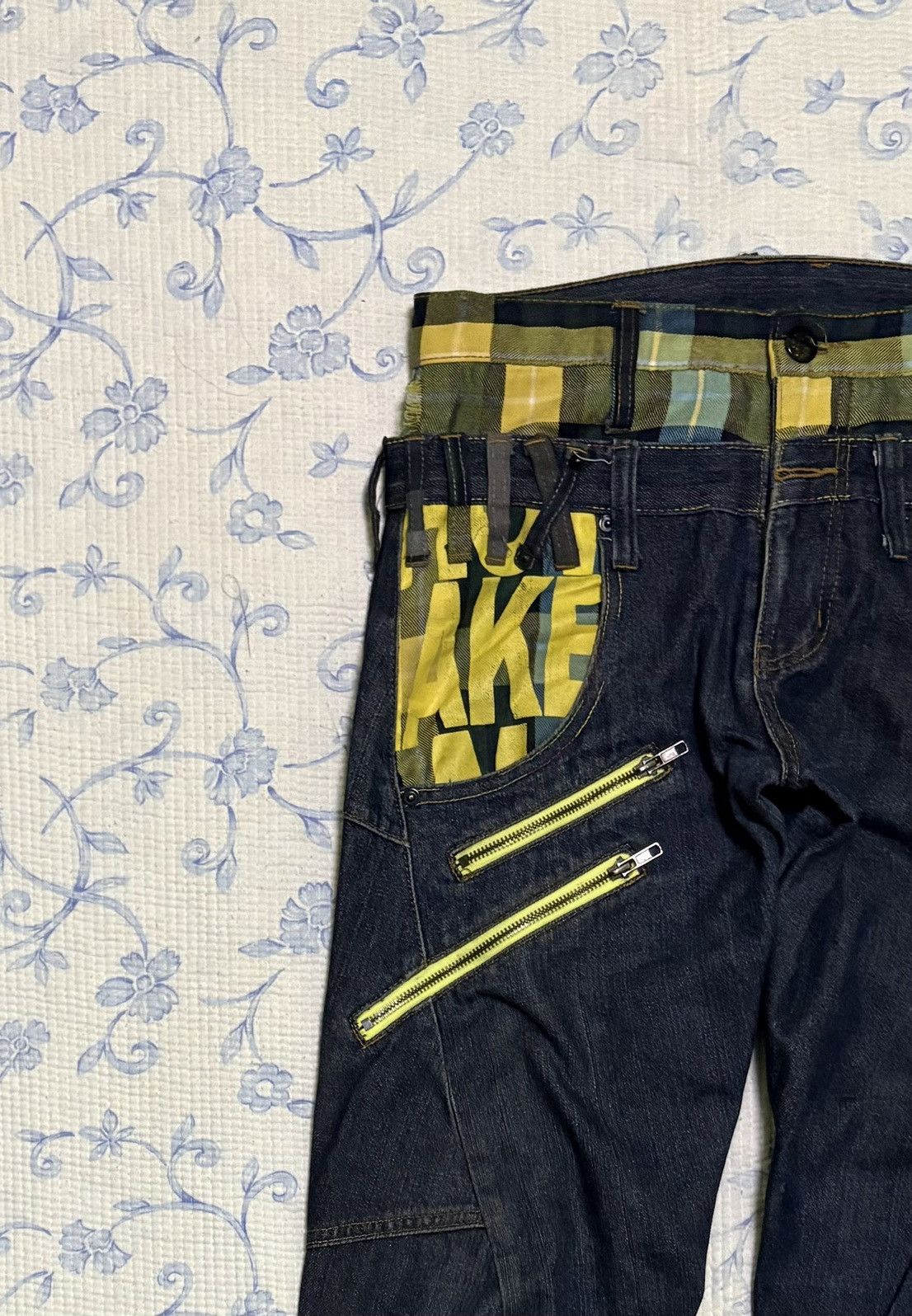 Japanese Brand Japanese BRTH Breath Double Waist Jeans Streetwear Denim Size US 31 - 5 Thumbnail