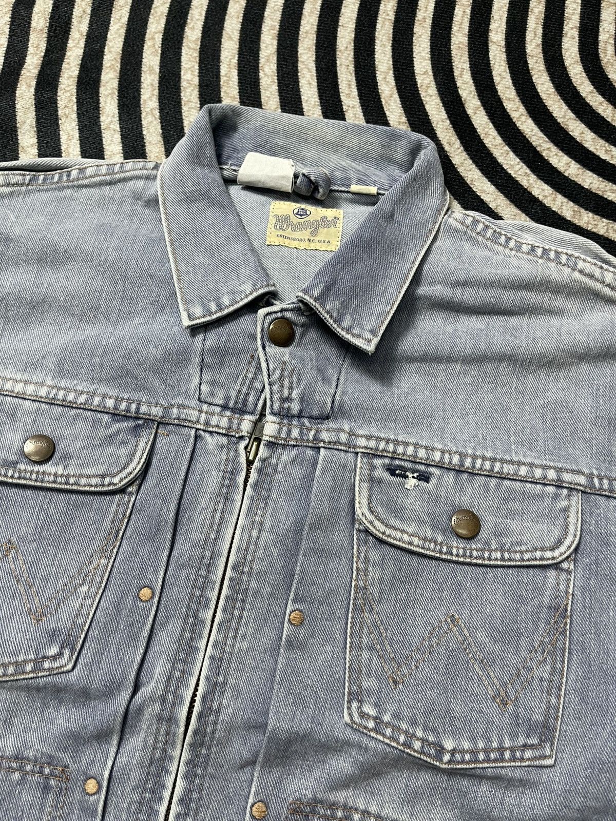 Wrangler 90s WRANGLER BLUE BELL WESTERN DENIM ZIPPER JACKET Size L / US 10 / IT 46 - 8 Thumbnail