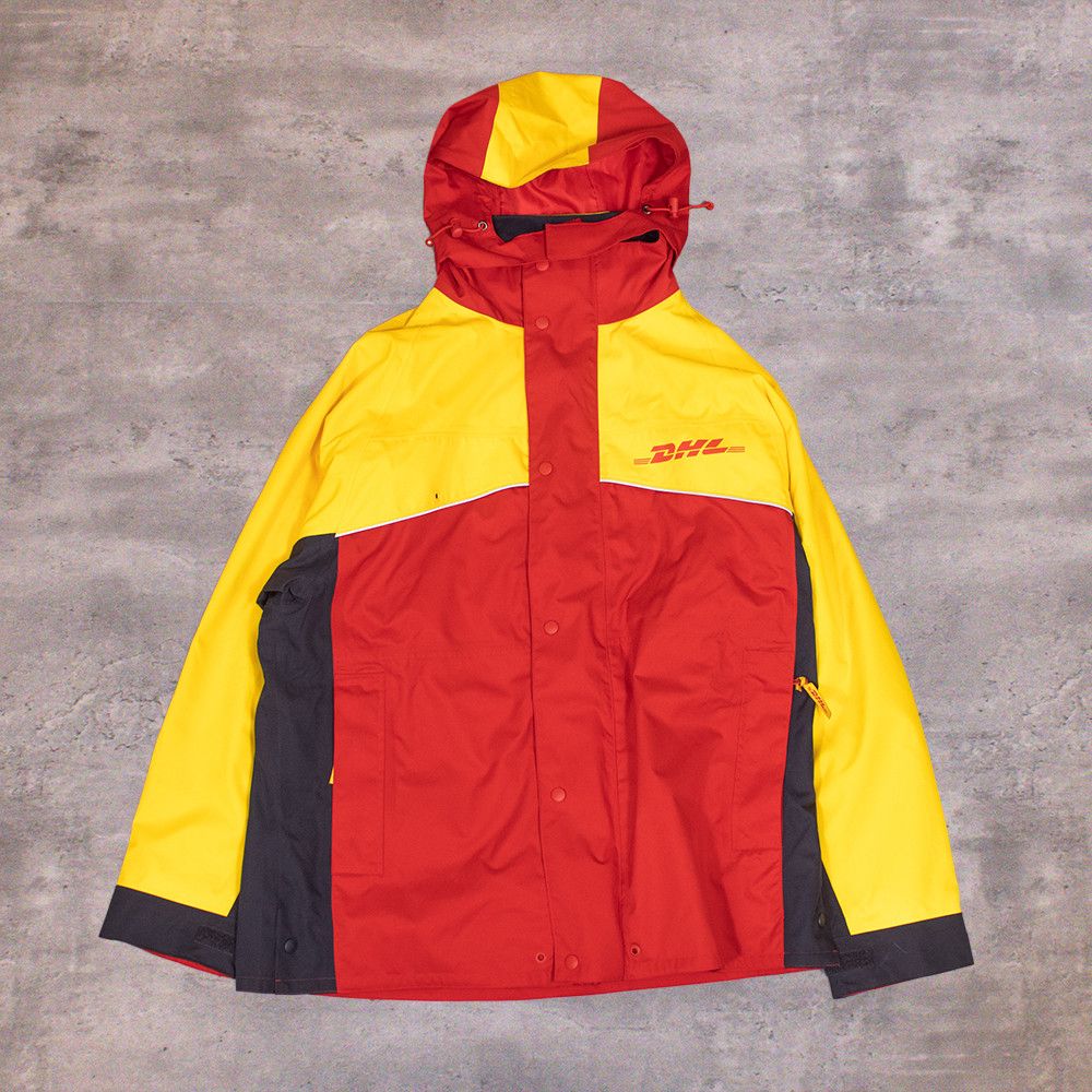 Archival Clothing DHL Shell Yellow Jacket | Grailed