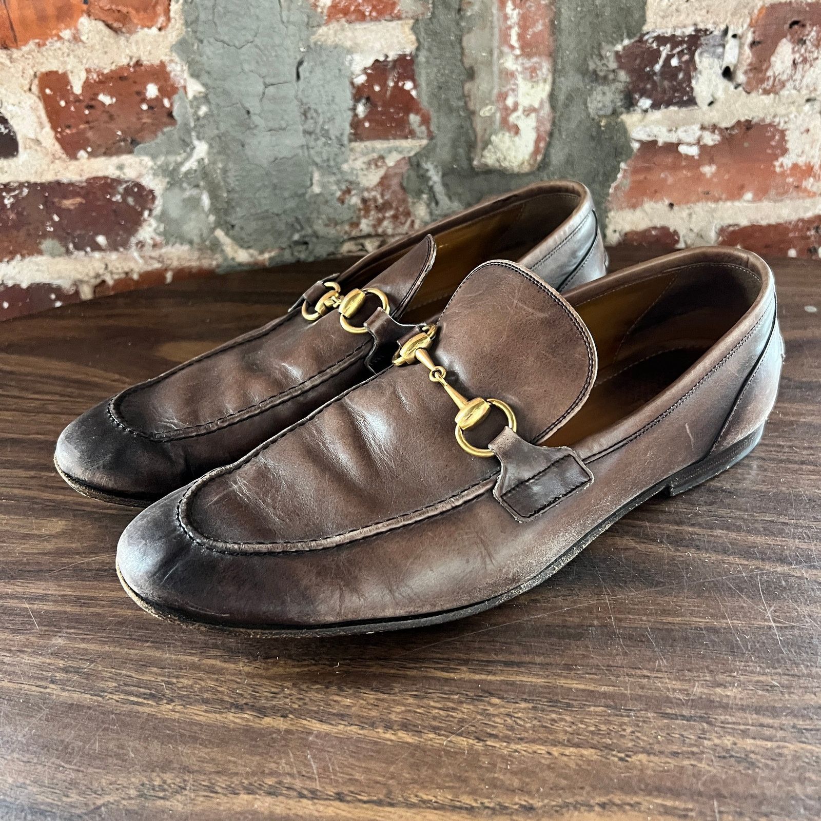 Gucci Gucci Men's Jordaan Brown Loafer Size 7.5 Size US 7.5 / EU 40-41 - 3 Thumbnail