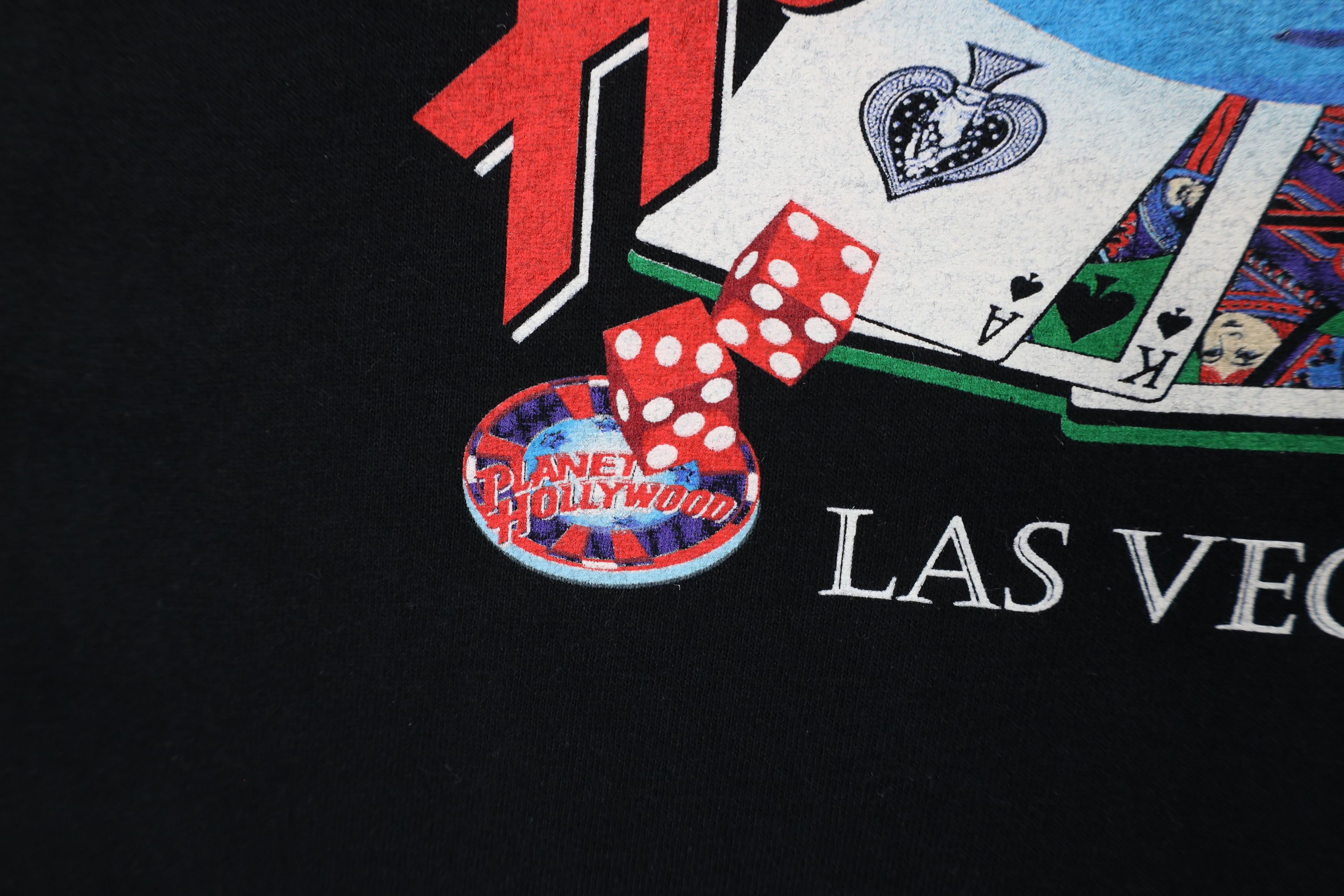 Vintage Vintage 90s Planet Hollywood Las Vegas Poker T-Shirt Black Size US XXL / EU 58 / 5 - 5 Thumbnail