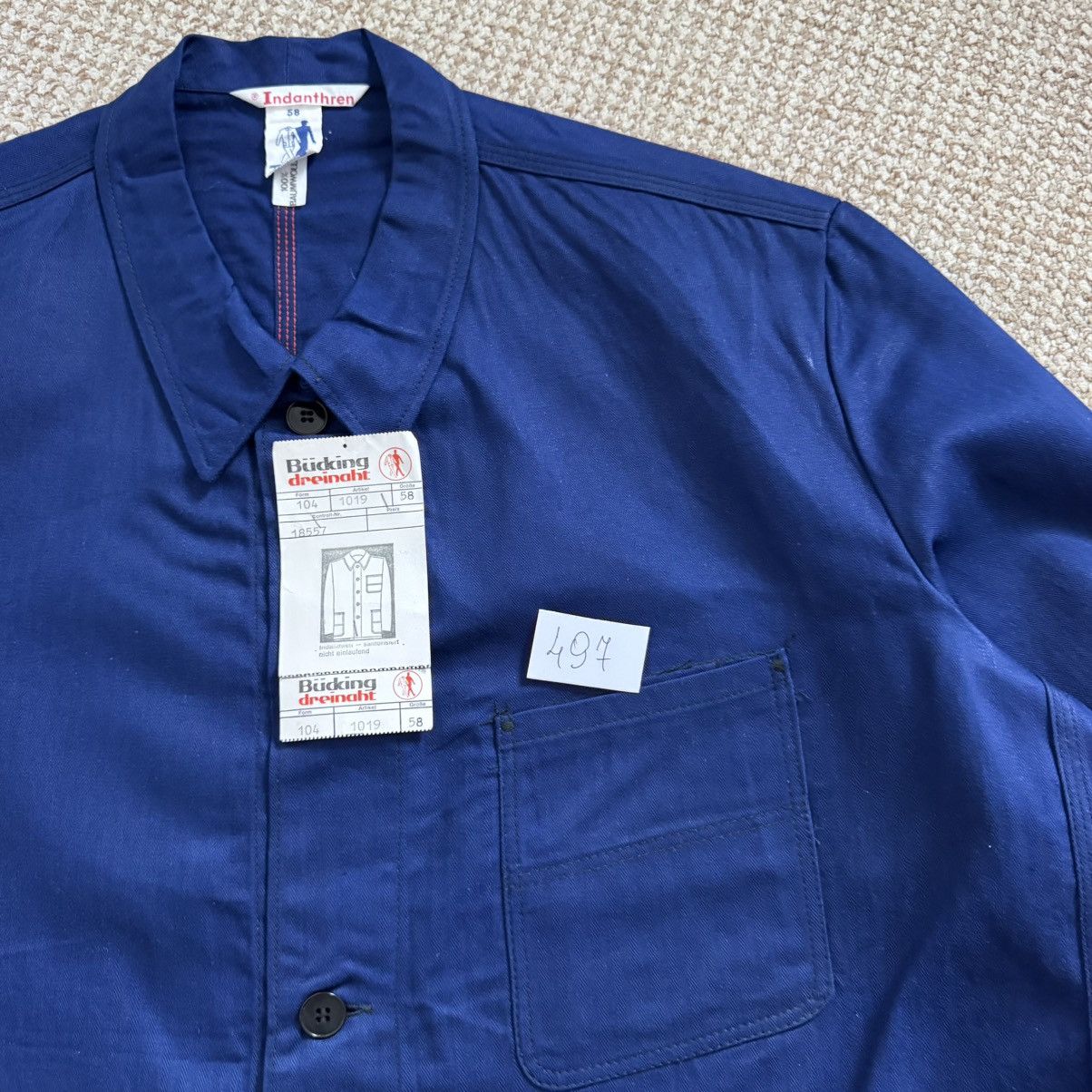 Le Laboureur German vintage herringbone hbt sanfor works jacket Size US XXL / EU 58 / 5 - 8 Thumbnail