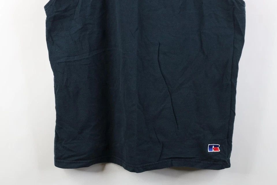 Russell Athletic Vintage 90s Russell Athletic Blank Muscle T-Shirt Black USA Size US L / EU 52-54 / 3 - 3 Thumbnail