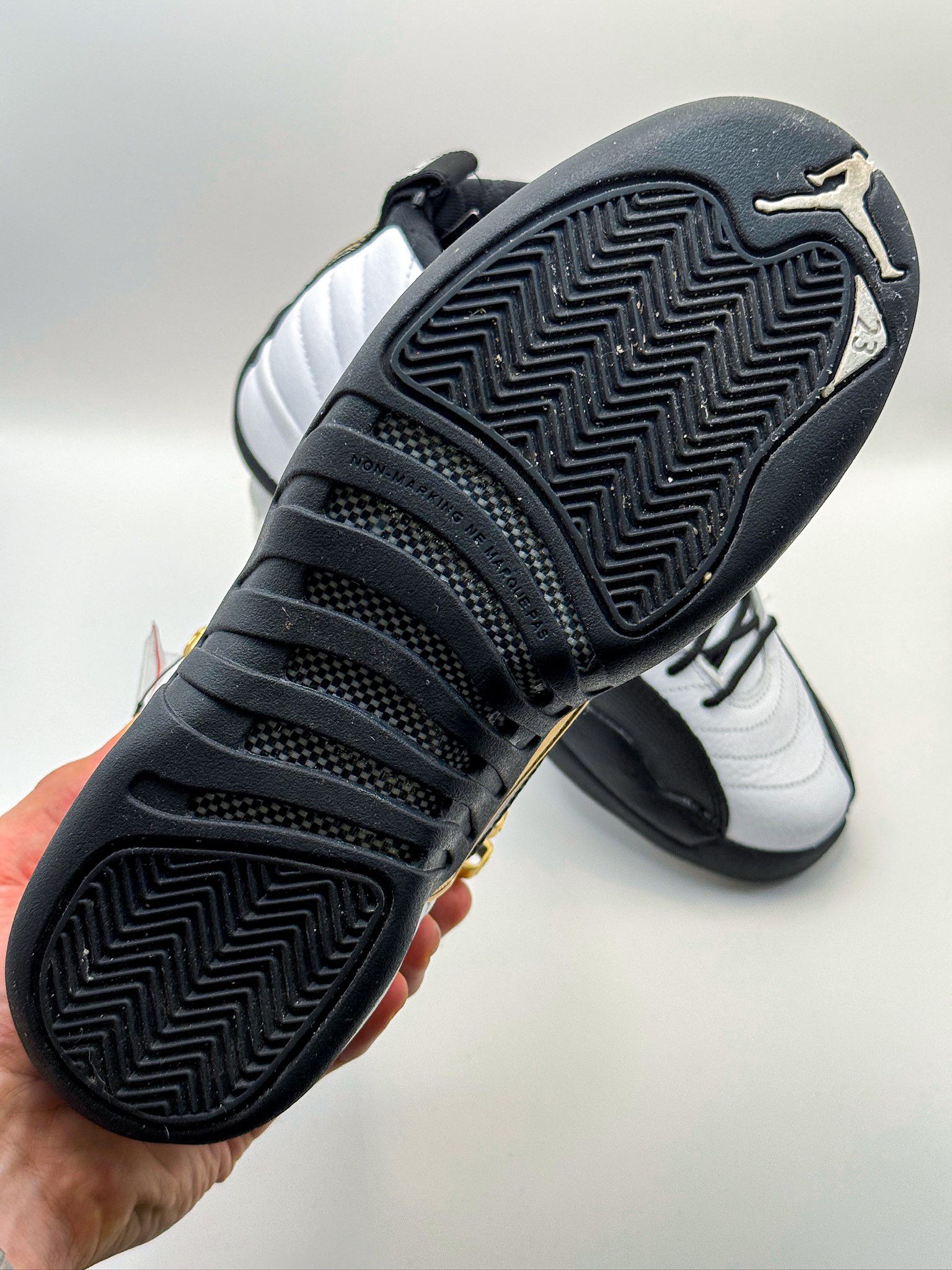 Nike Air Jordan 12 Retro GS "Royalty Taxi" 2021 White Black Size US 7 / EU 40 - 9 Thumbnail