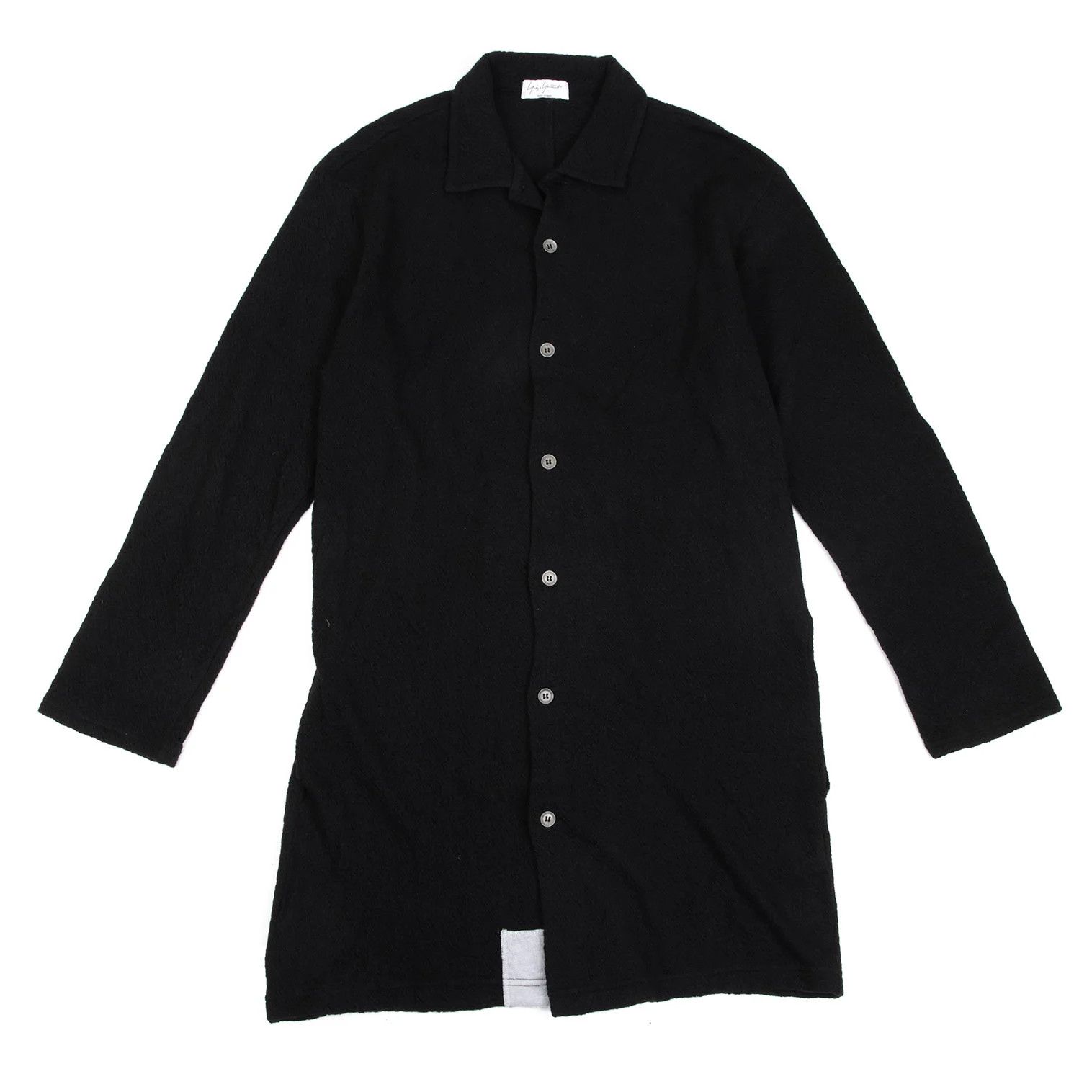 Yohji Yamamoto Yohji Yamamoto Wool Dyed Knit Shirt Black Size US M / EU 48-50 / 2 - 1 Thumbnail