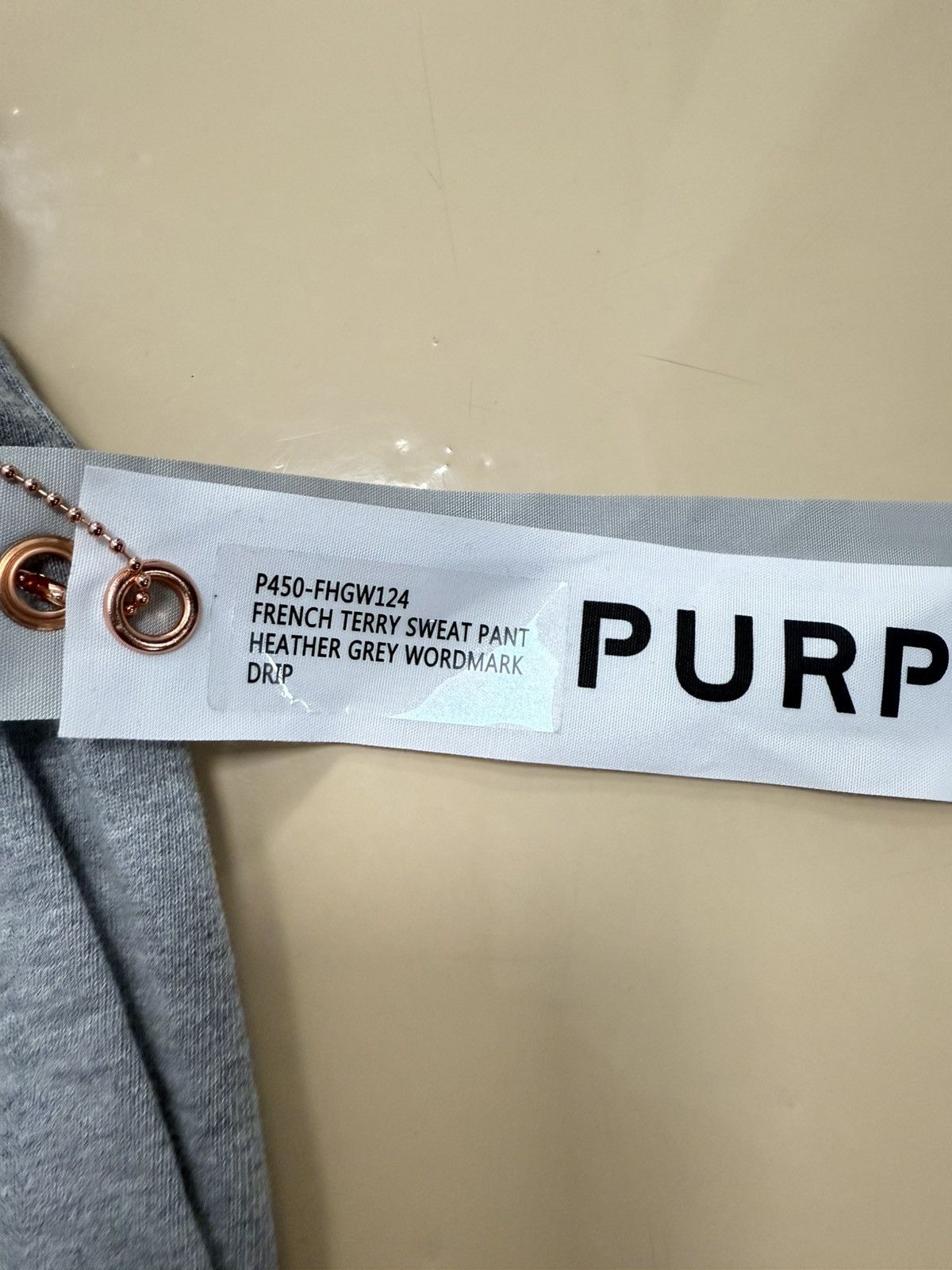 Purple Brand Purple Brand French Terry Heather Wordmark Size US 32 / EU 48 - 2 Thumbnail