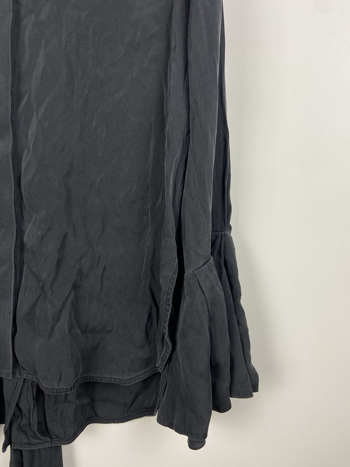 ELLERY Ellery Luxury Black Shirt Asymmetrical Long Sleeve Silk Size M / US 6-8 / IT 42-44 - 6 Thumbnail