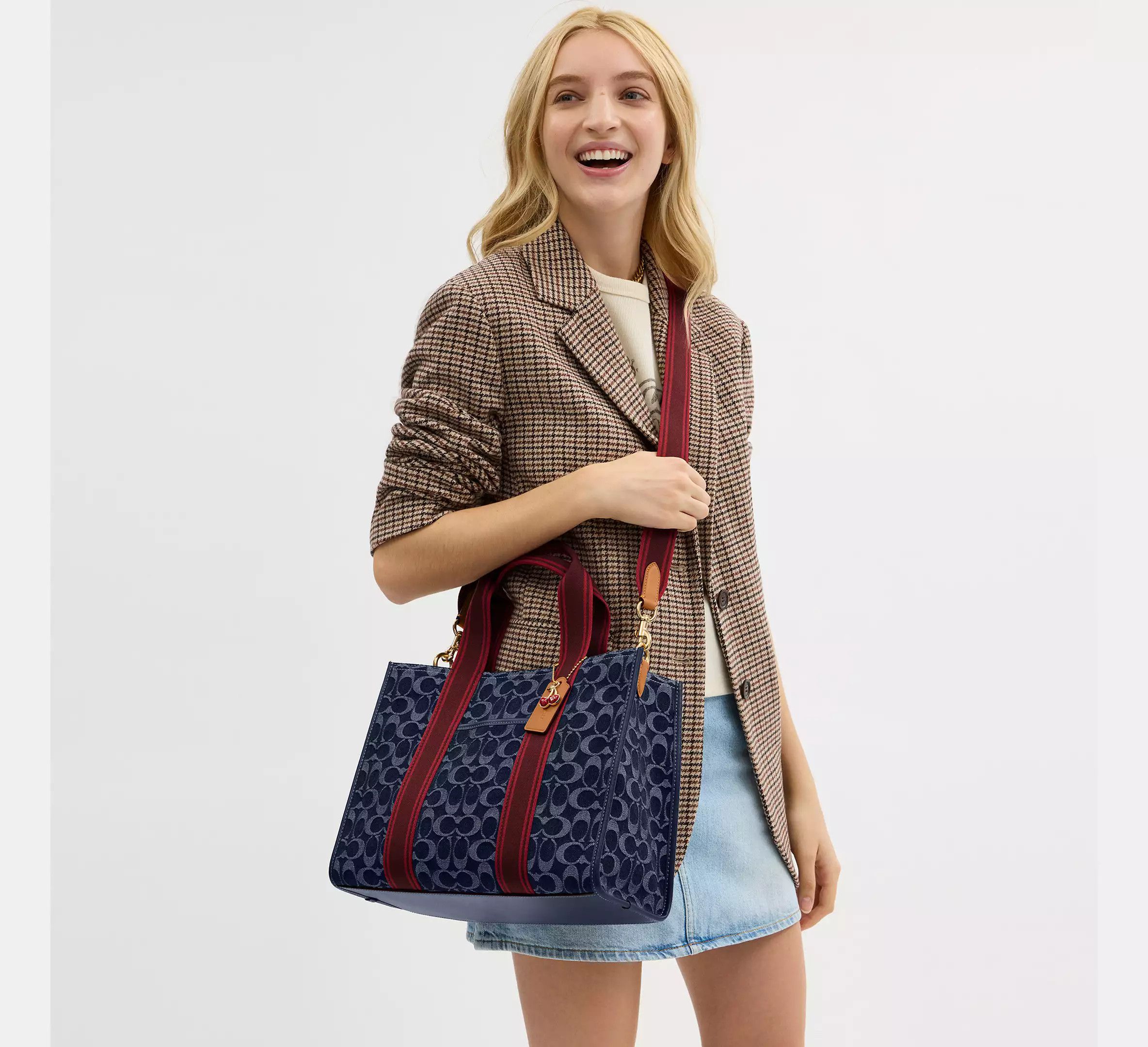Coach Smith Tote Bag In Signature Denim CY698 Size ONE SIZE - 13 Thumbnail