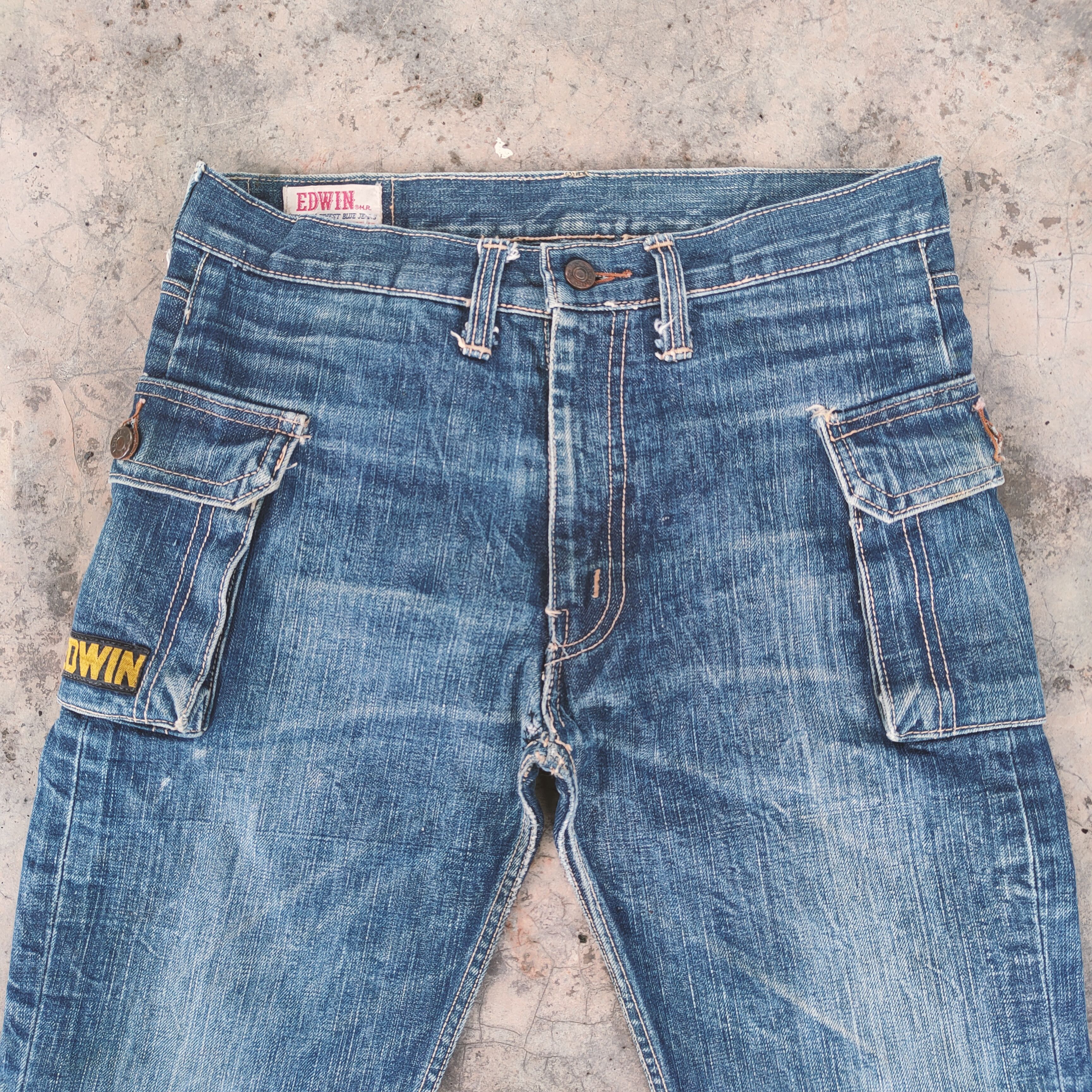 Edwin VINTAGE US EDWIN JEANS DENIM CARGO PANTS Size US 30 / EU 46 - 3 Thumbnail