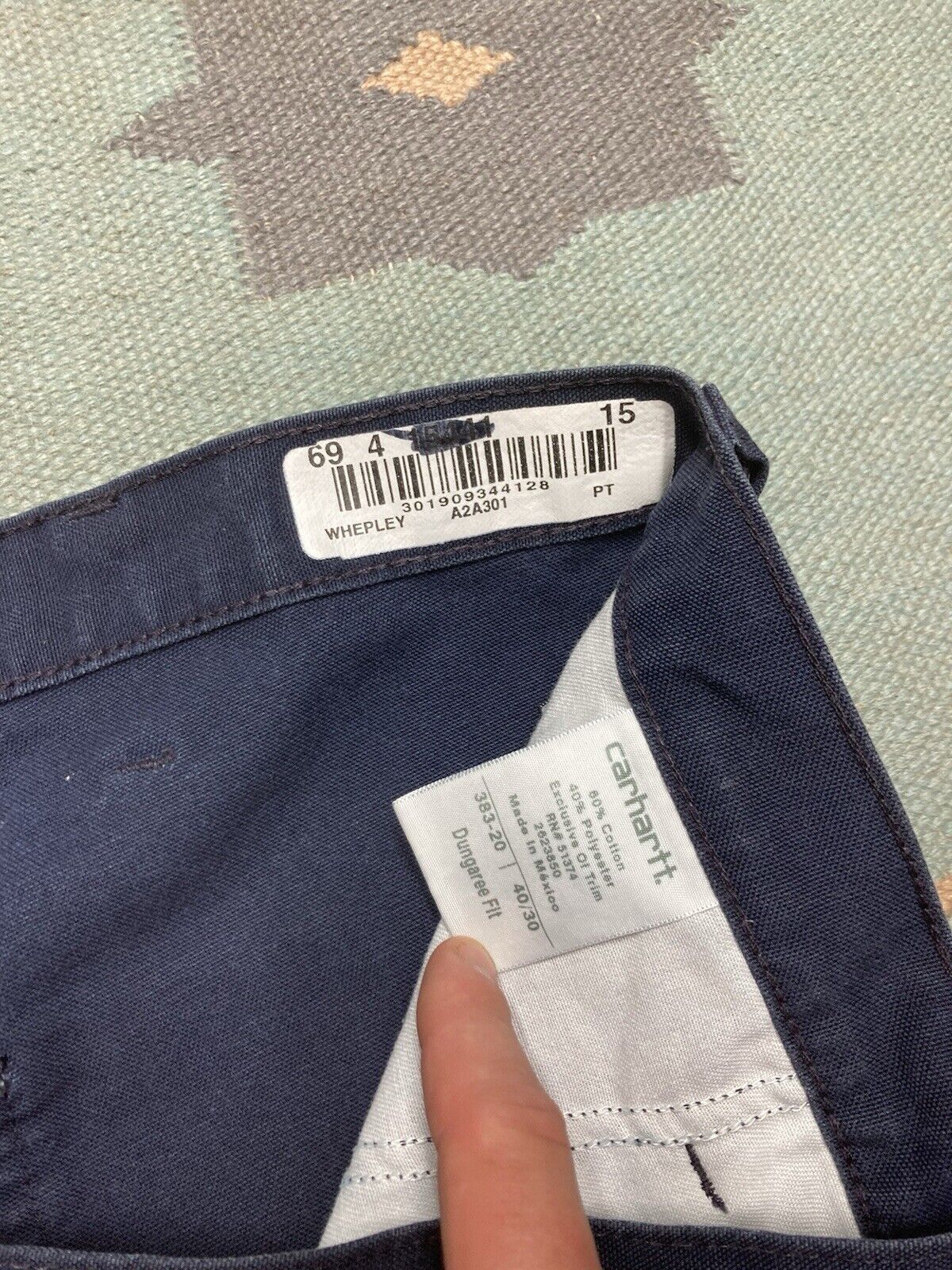 Carhartt × Vintage carhartt carpenter jeans duck canvas pants baggy skate 40x28 Size US 40 / EU 56 - 8 Thumbnail