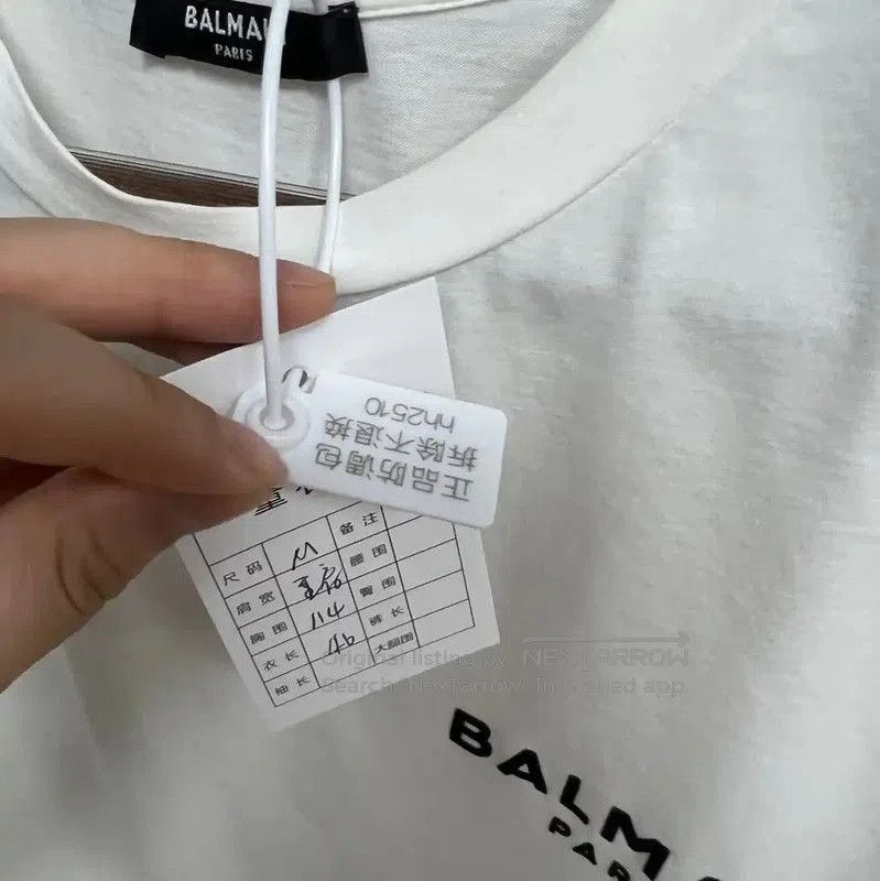 Balmain Balmain Cropped White Cotton Women’s T-Shirt . Size M / US 6-8 / IT 42-44 - 5 Thumbnail