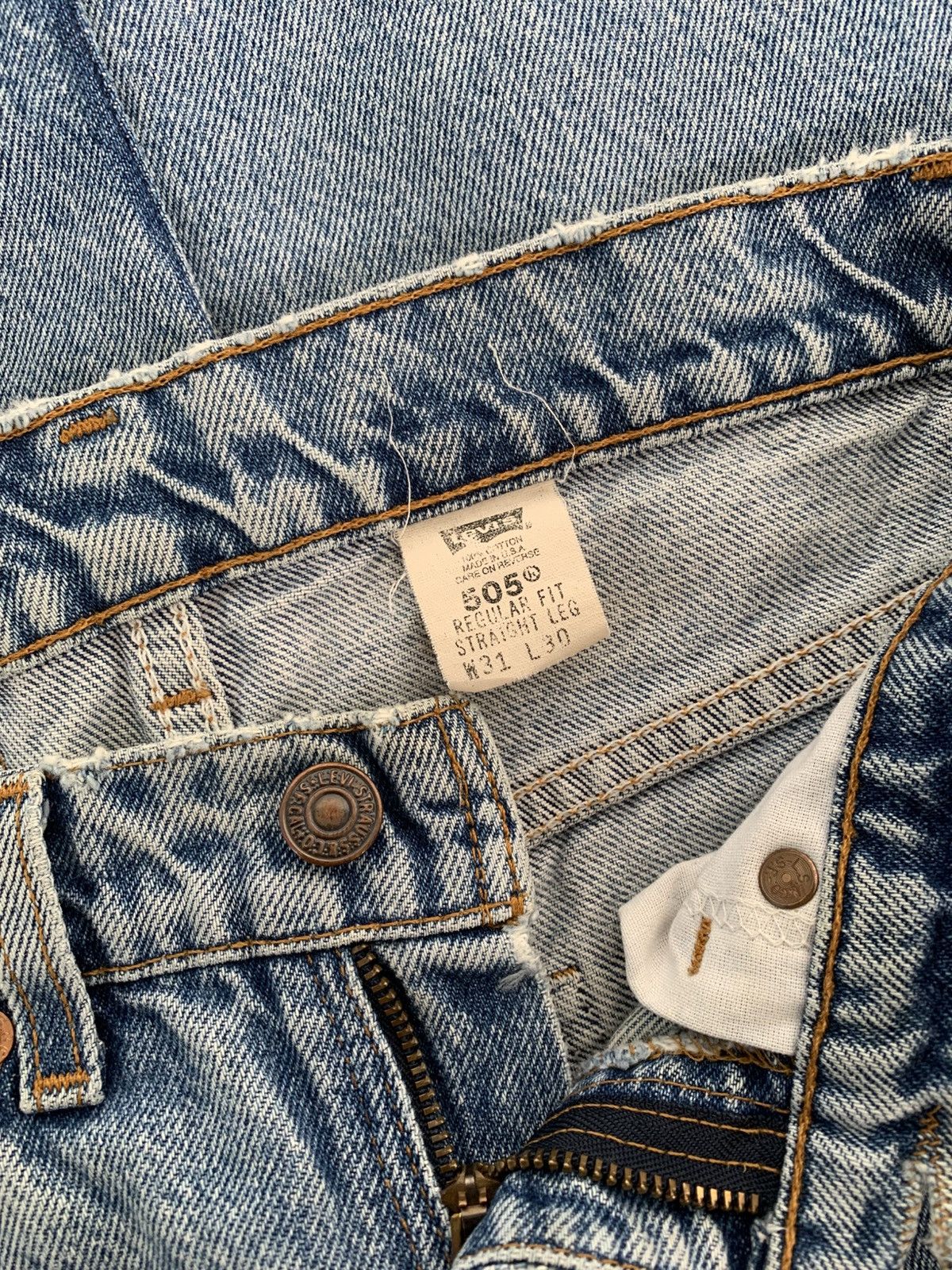 Levi's Crazy Vintage Levi’s 505 Reguler Fit - 1997’s Size US 31 - 6 Thumbnail