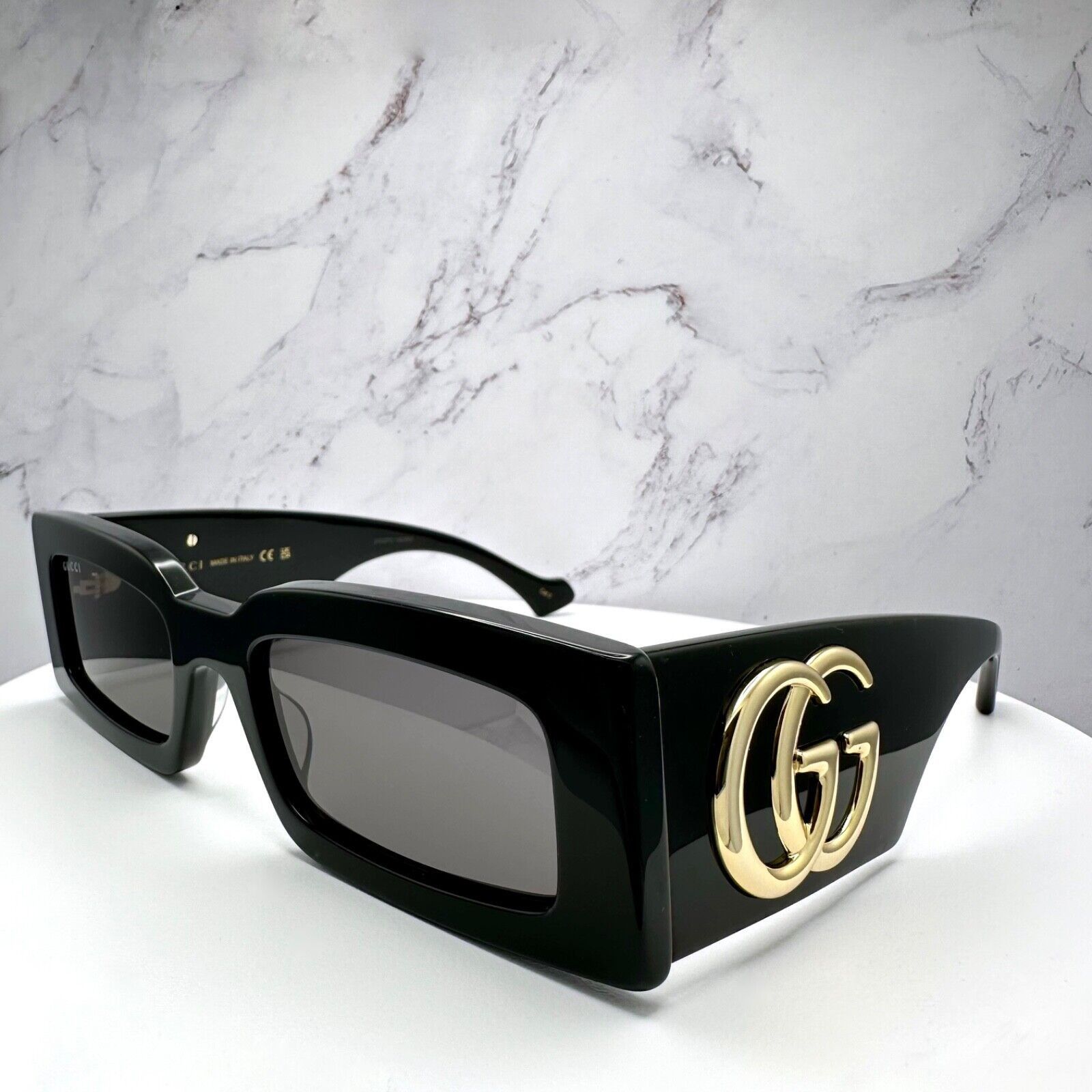Gucci Sunglasses New Black Gold GG Logo Generation