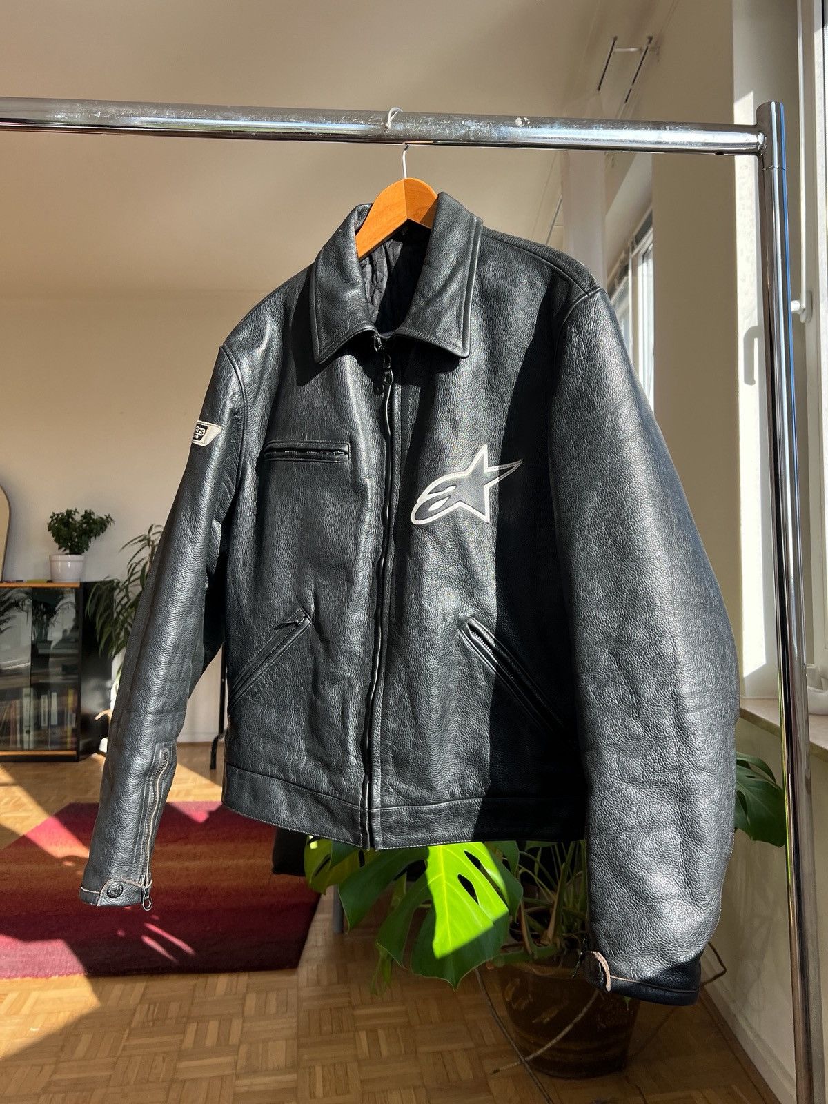 Alpinestars Alpinestars Leather Jacket | Classic Black Racing Edition Size US XL / EU 56 / 4 - 2 Thumbnail