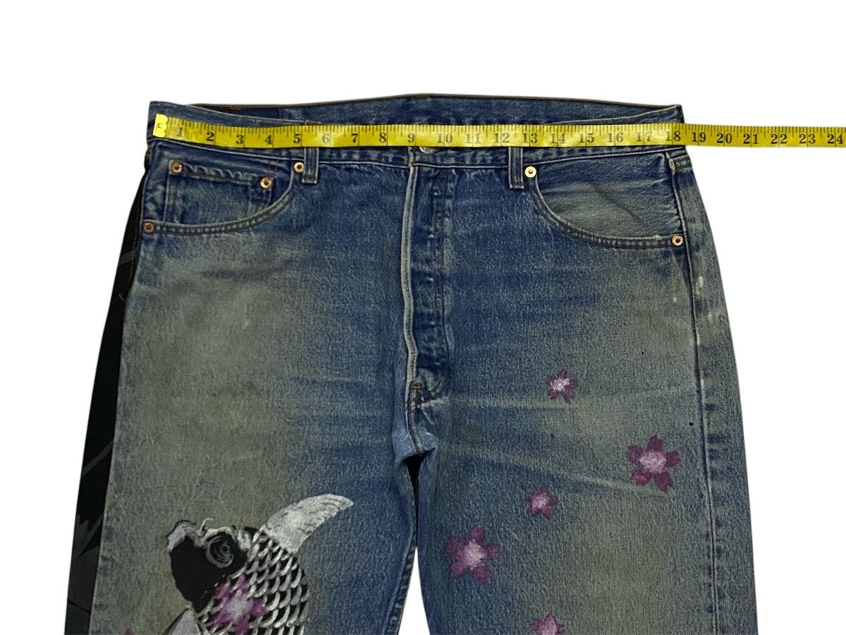 Levi's Vintage Levi’s 501 Custom Sukajan Distressed Denim Pants Size US 36 / EU 52 - 17 Thumbnail