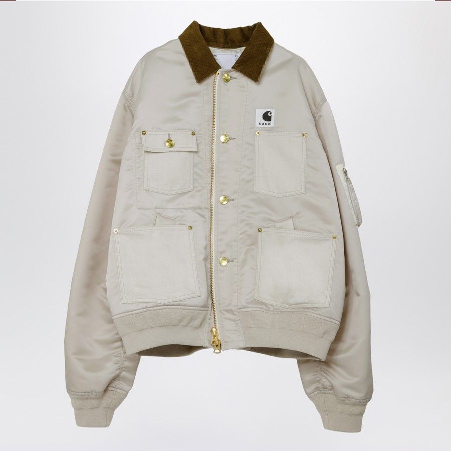 Carhartt Wip o1d2blof0226 Nylon Twill Jacket in Ivory Size US L / EU 52-54 / 3 - 1 Thumbnail