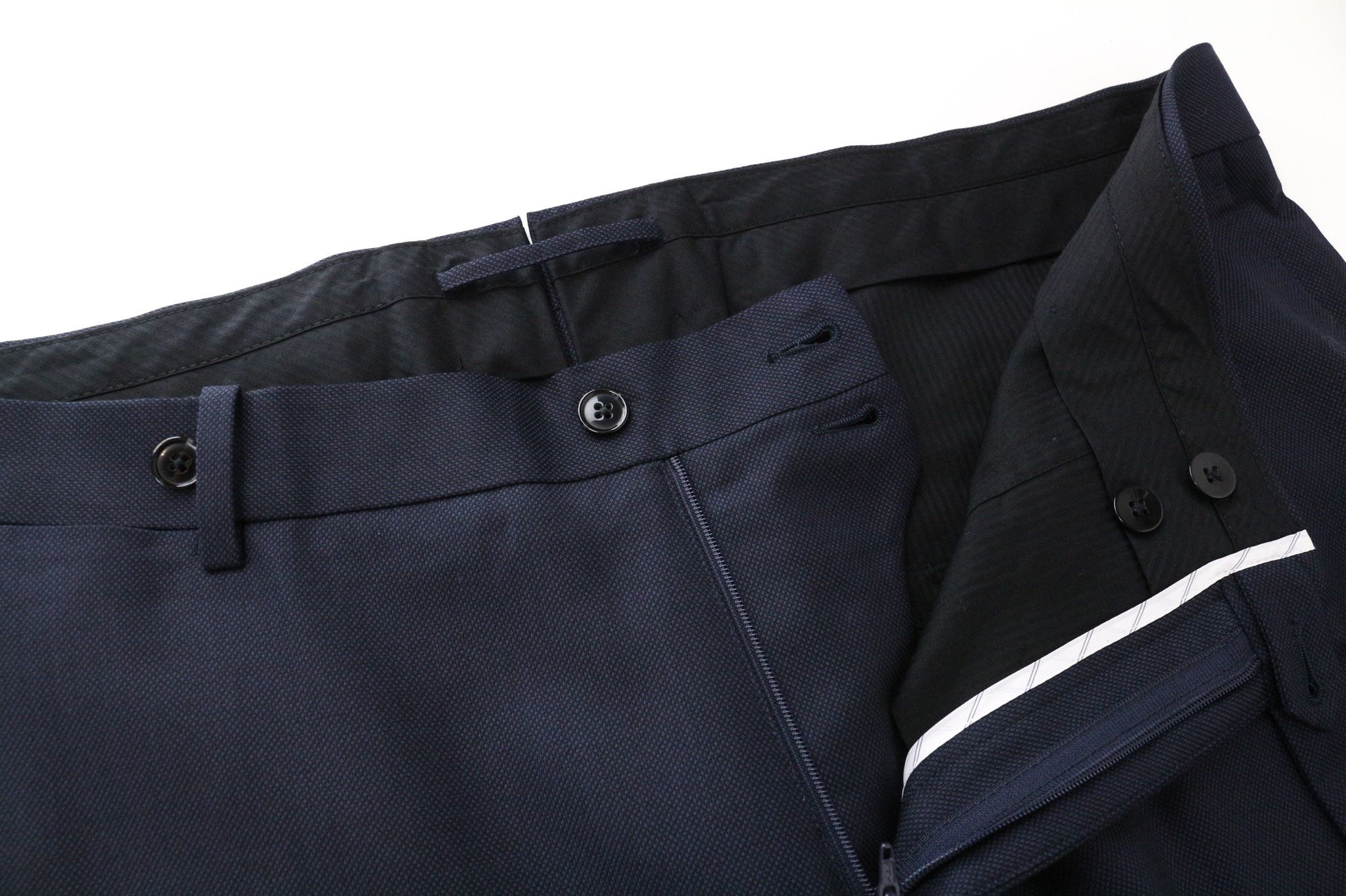 Suitsupply BRESCIA UK46R Dark Blue Wool Lined Trousers 74916 Size 46R - 3 Thumbnail