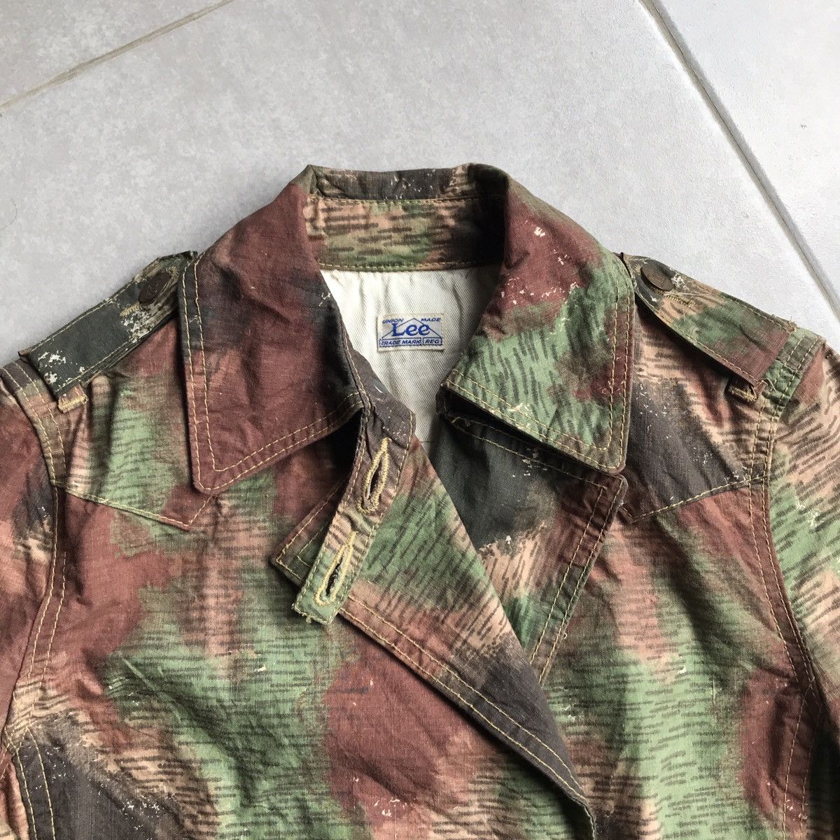 Lee × Vintage Vintage LEE SAMMLER double breasted camo jacket Size S / US 4 / IT 40 - 2 Thumbnail
