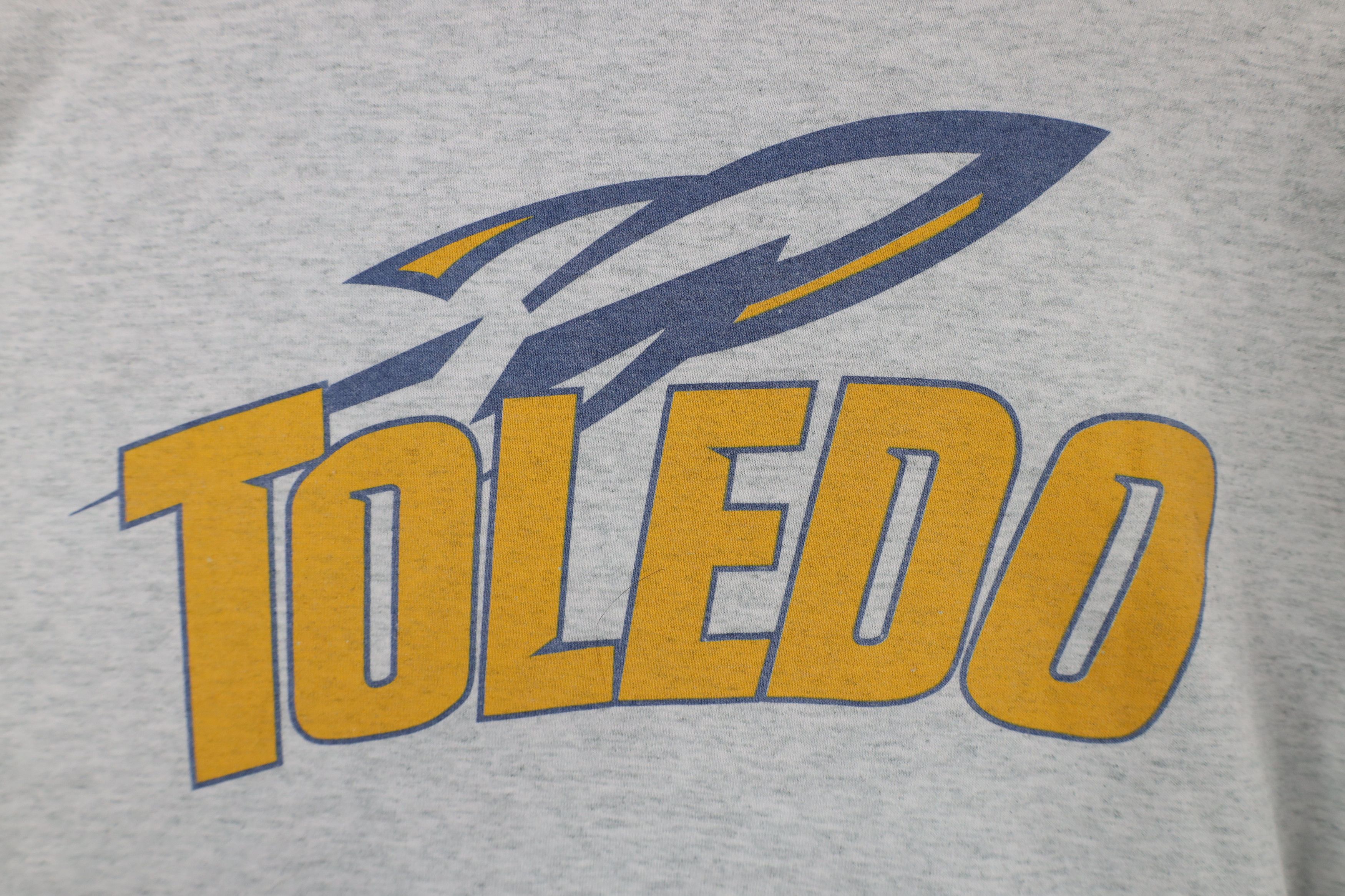 Vintage Vintage 90s University of Toledo Long Sleeve T-Shirt Gray Size US L / EU 52-54 / 3 - 11 Thumbnail