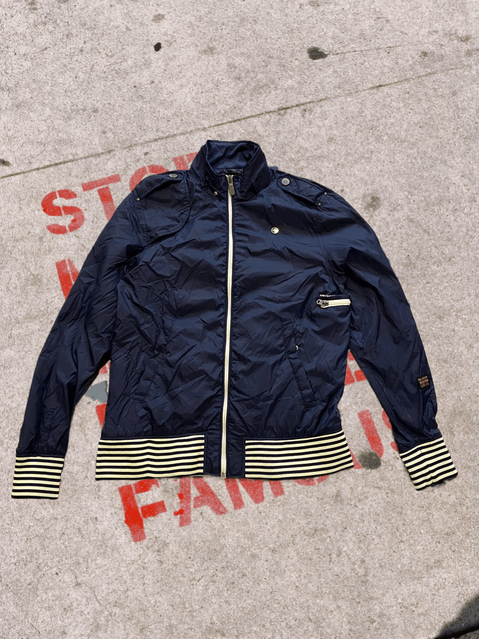 G-Star Vintage G-Star Raw Blue Zip Jacket Streetwear Size US L / EU 52-54 / 3 - 1 Thumbnail