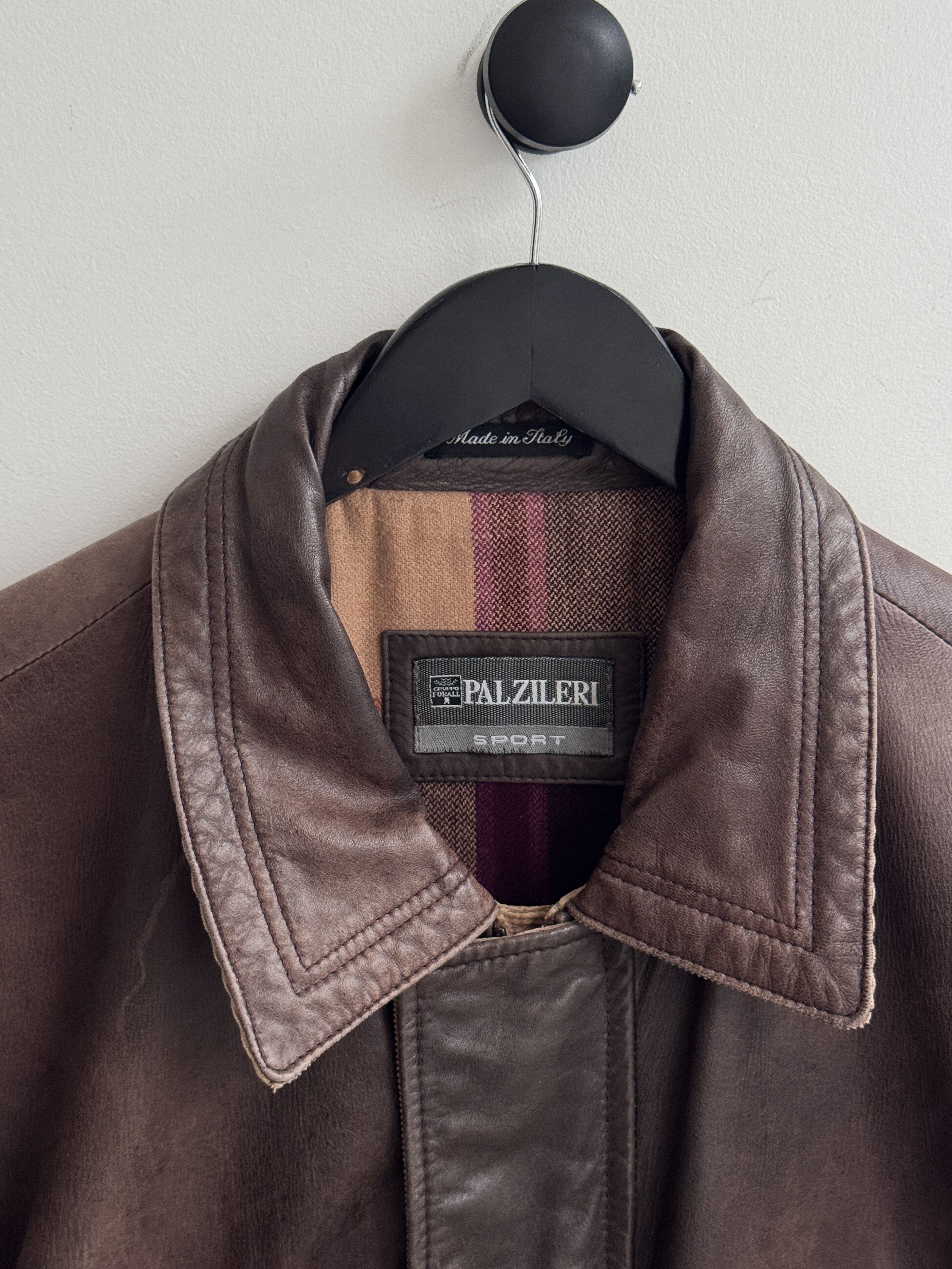 Pal Zileri Pal Zileri Leather Coat Jacket Size US L / EU 52-54 / 3 - 6 Thumbnail