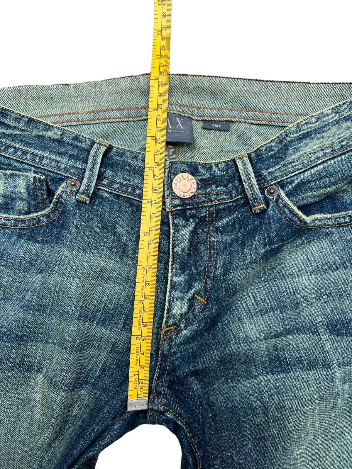 Armani Exchange Armani Exchange Punk Gothic Wings Flare Lowrise Jeans 29x34 Size 29" - 12 Thumbnail