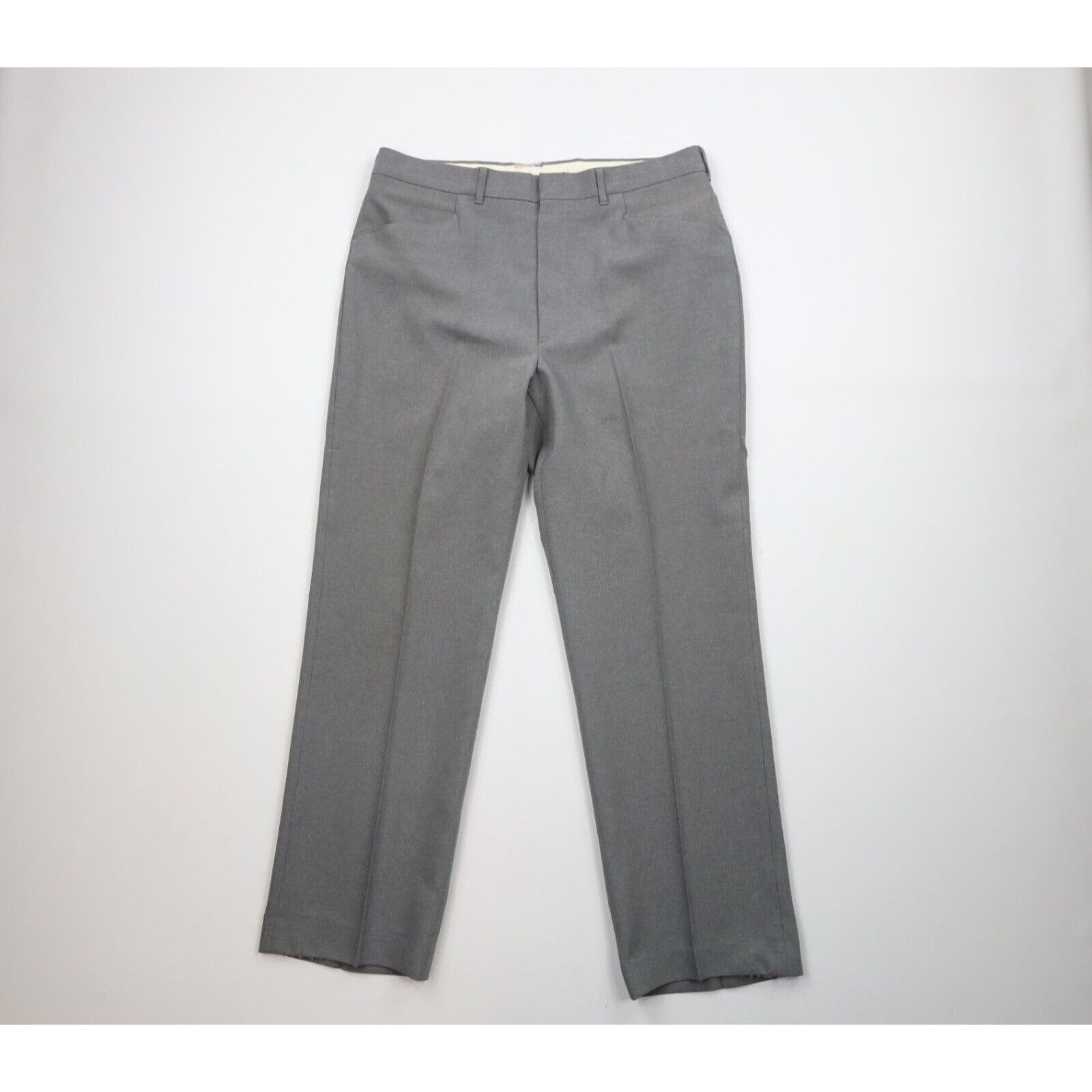 Vintage Vintage 70s S2 Piece Knit Suit Bell Bottoms Wedding Size 42R - 9 Thumbnail